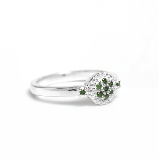 Natural Green Diamond Ring
