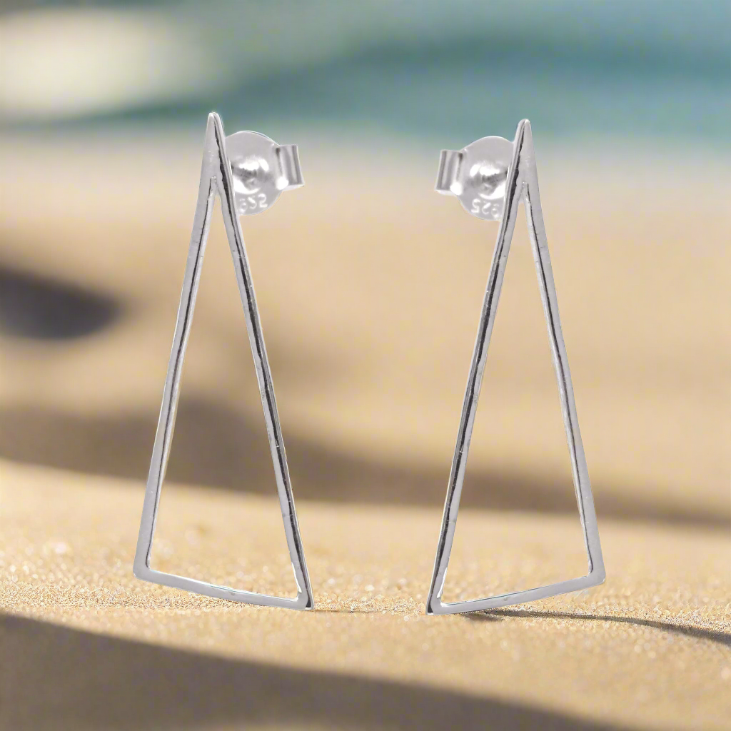Triangle Long Geometric Drop Earrings