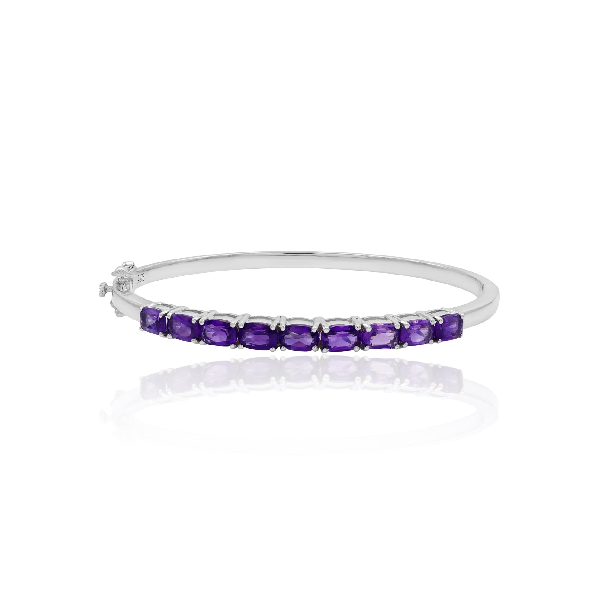 Amethyst Octo Cushion Bangle Bracelet