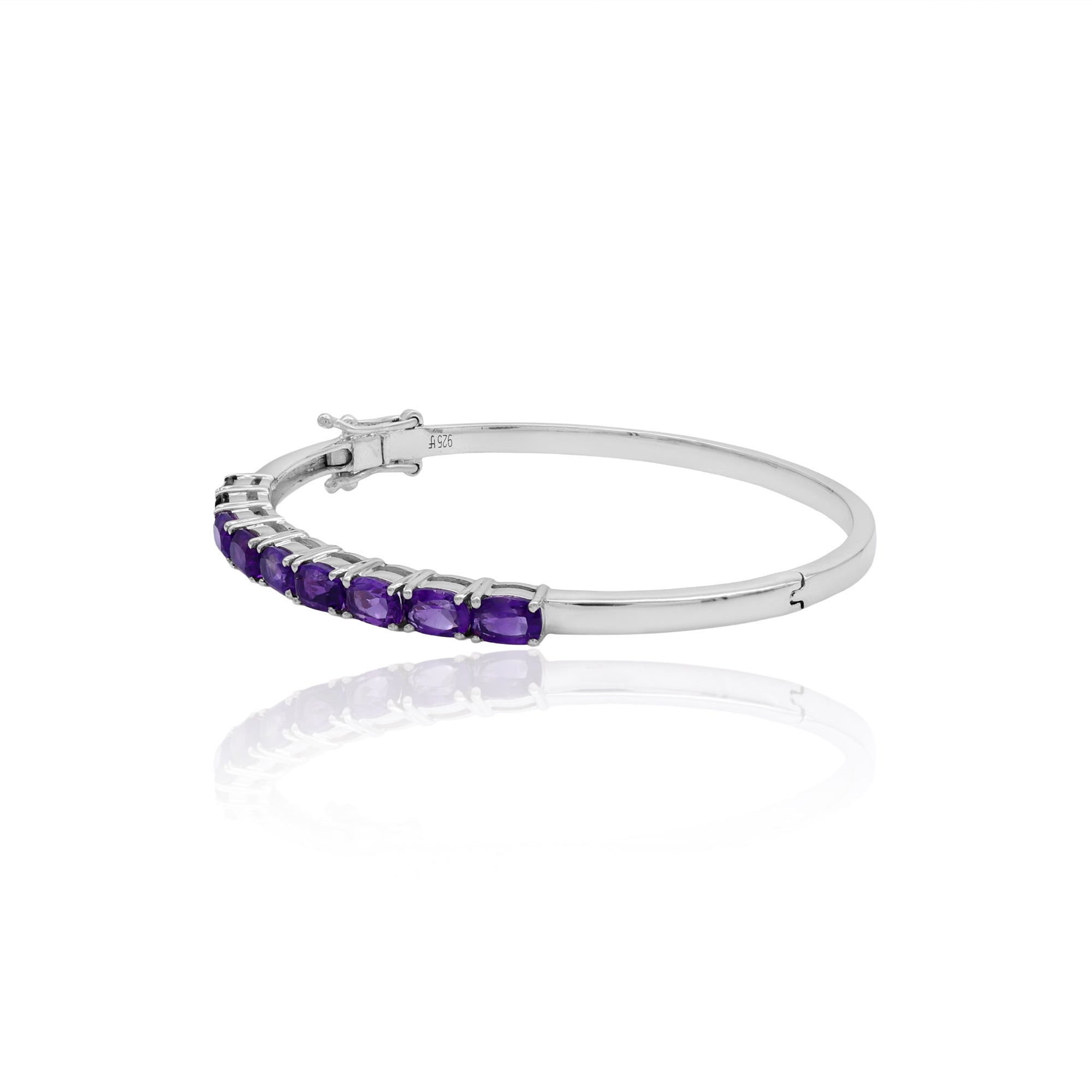 Amethyst Octo Cushion Bangle Bracelet