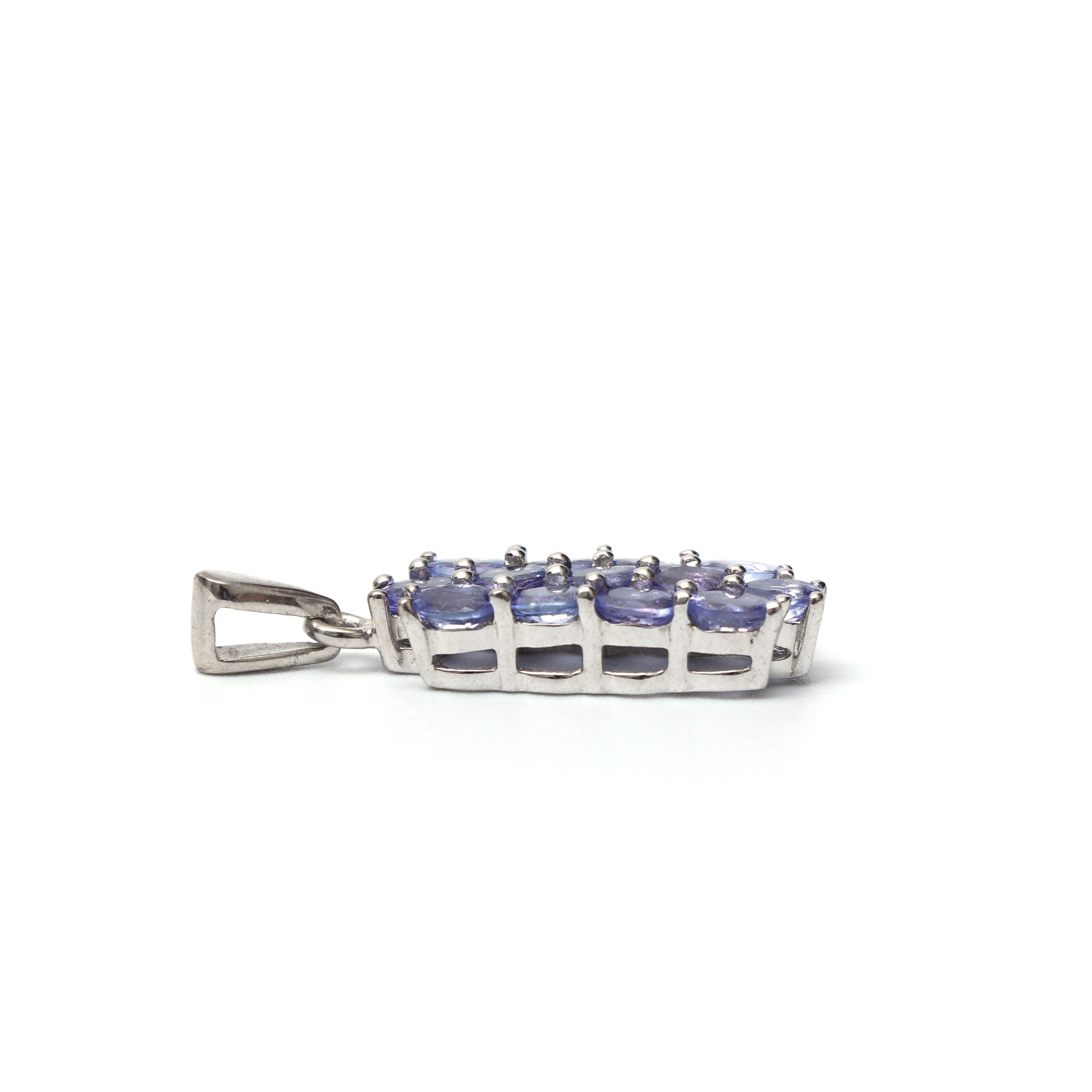 Natural Blue Tanzanite Pendant With Chain