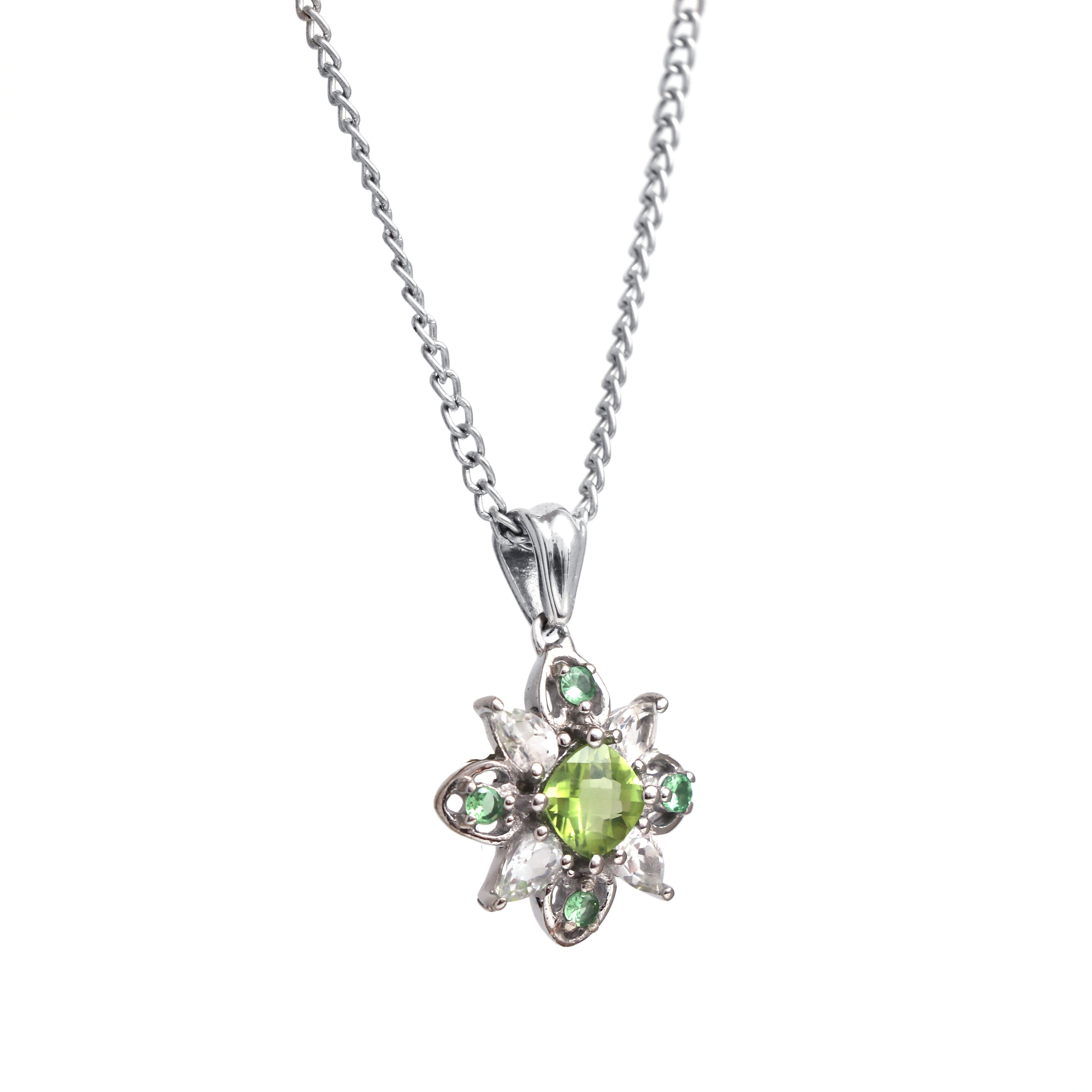 Natural Peridot, Alexandrite, Topaz Pendant