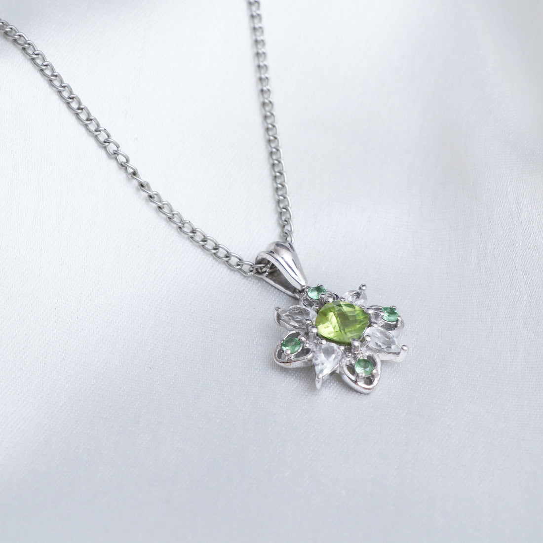 Natural Peridot, Alexandrite, Topaz Pendant