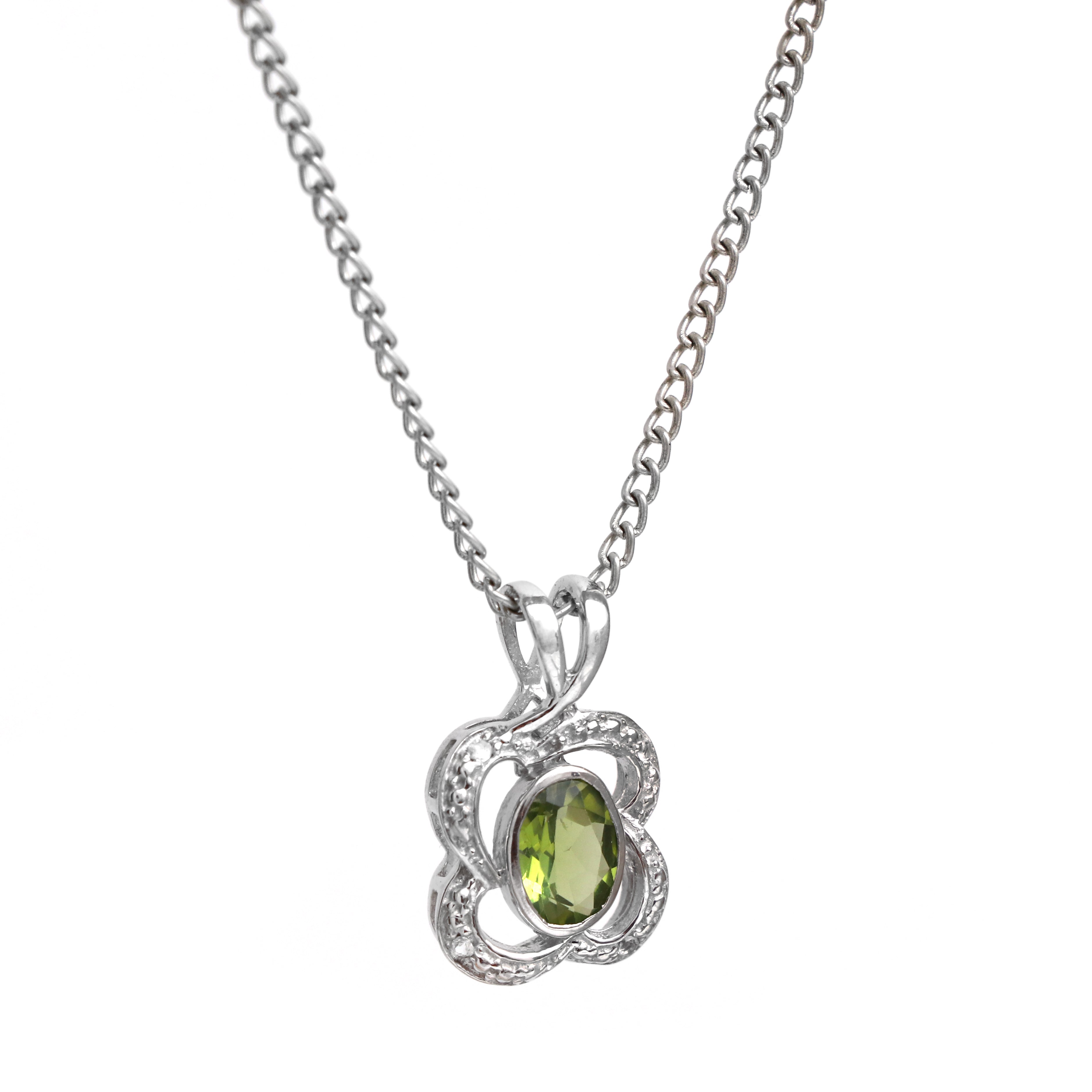 Natural Peridot and Topaz Pendant