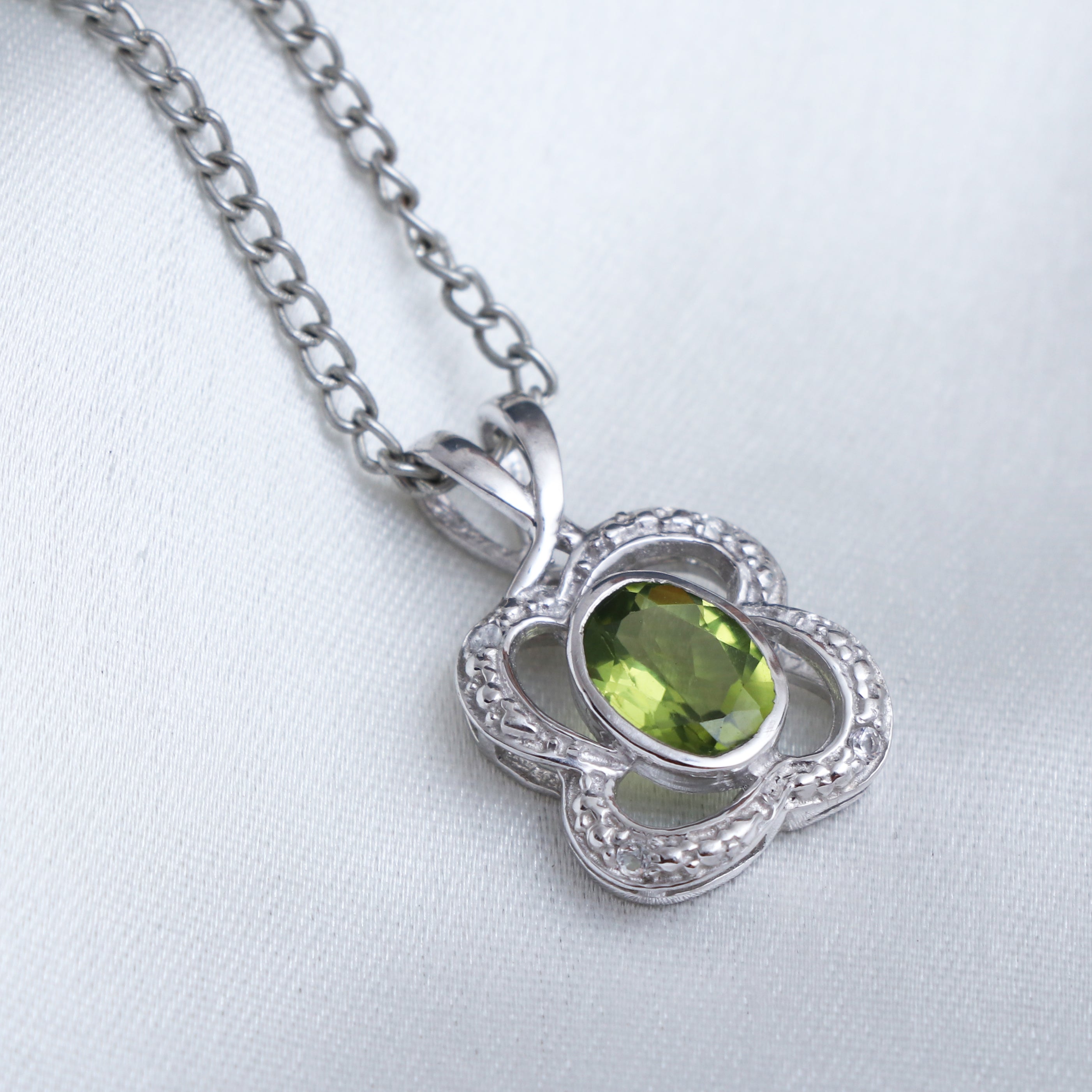 Natural Peridot and Topaz Pendant