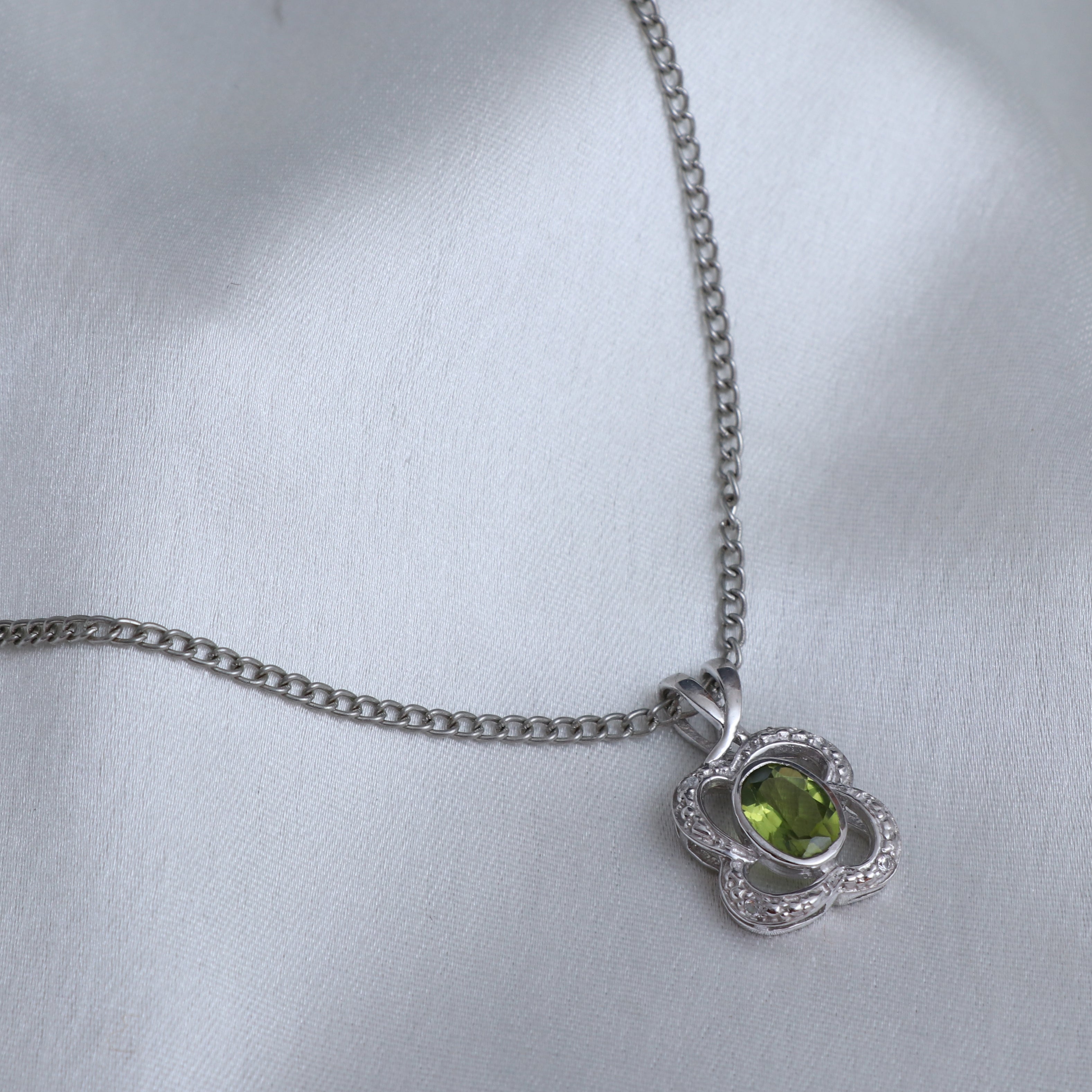 Natural Peridot and Topaz Pendant