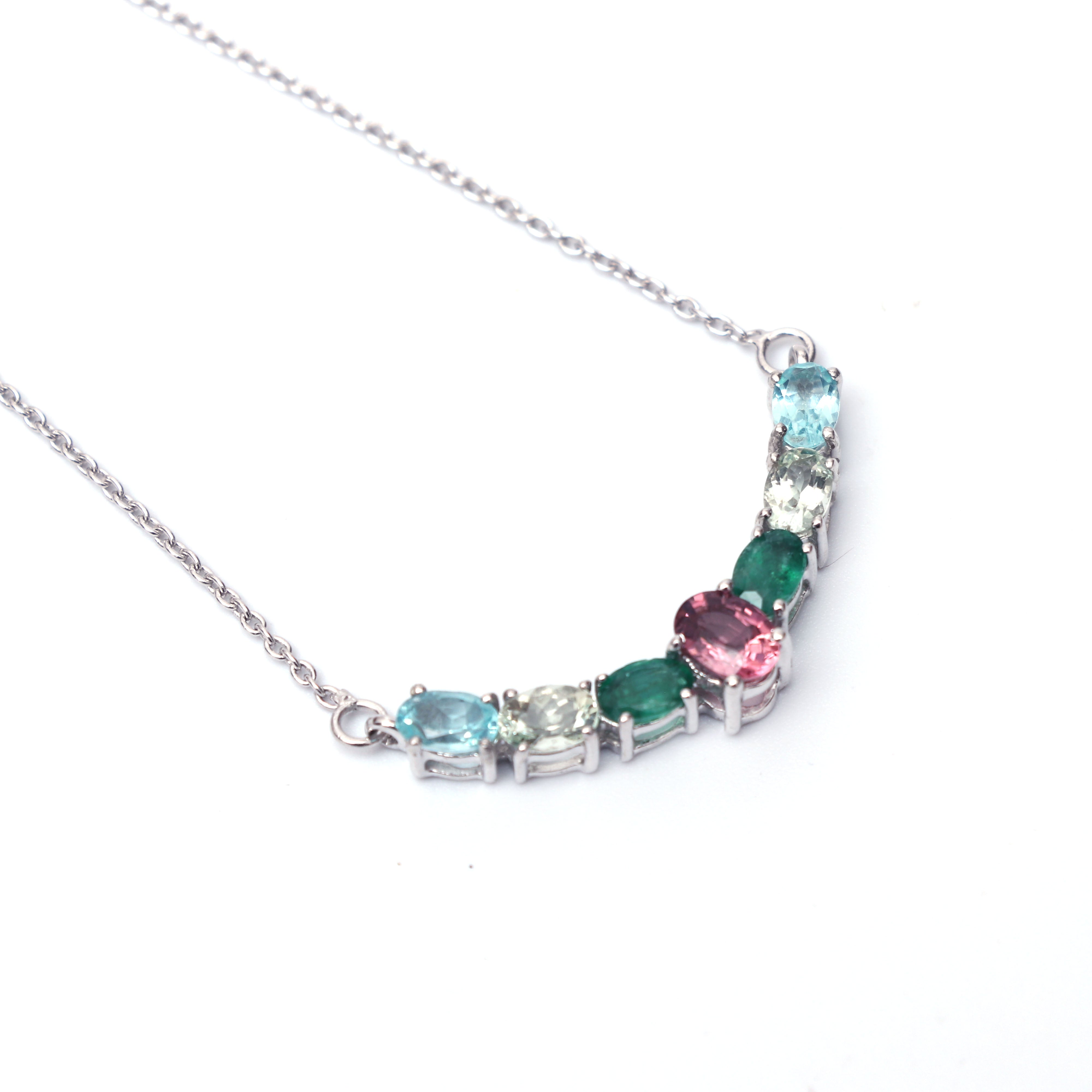 Natural Multi Gemstone Necklace