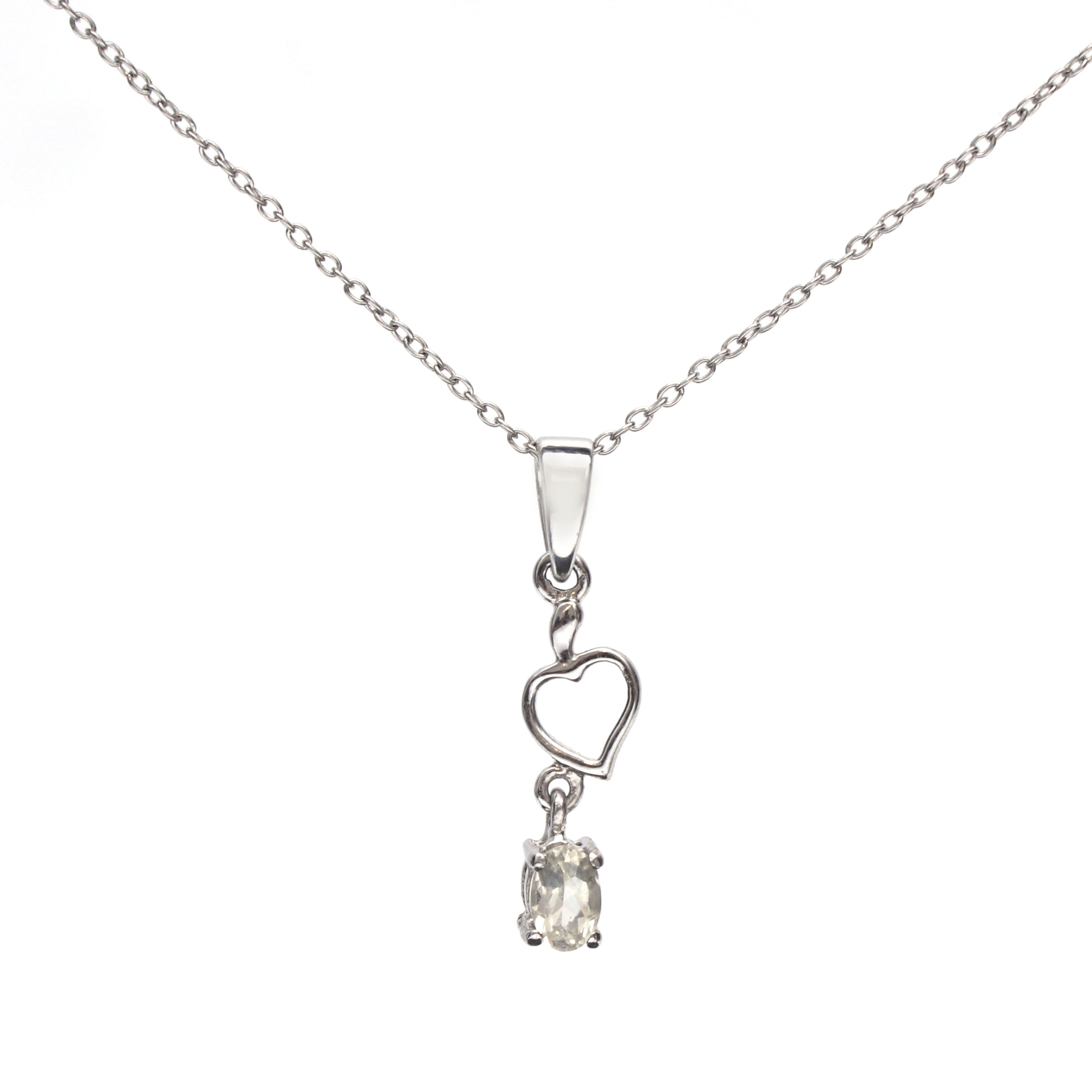 Semi Precious Heart Design Pendant