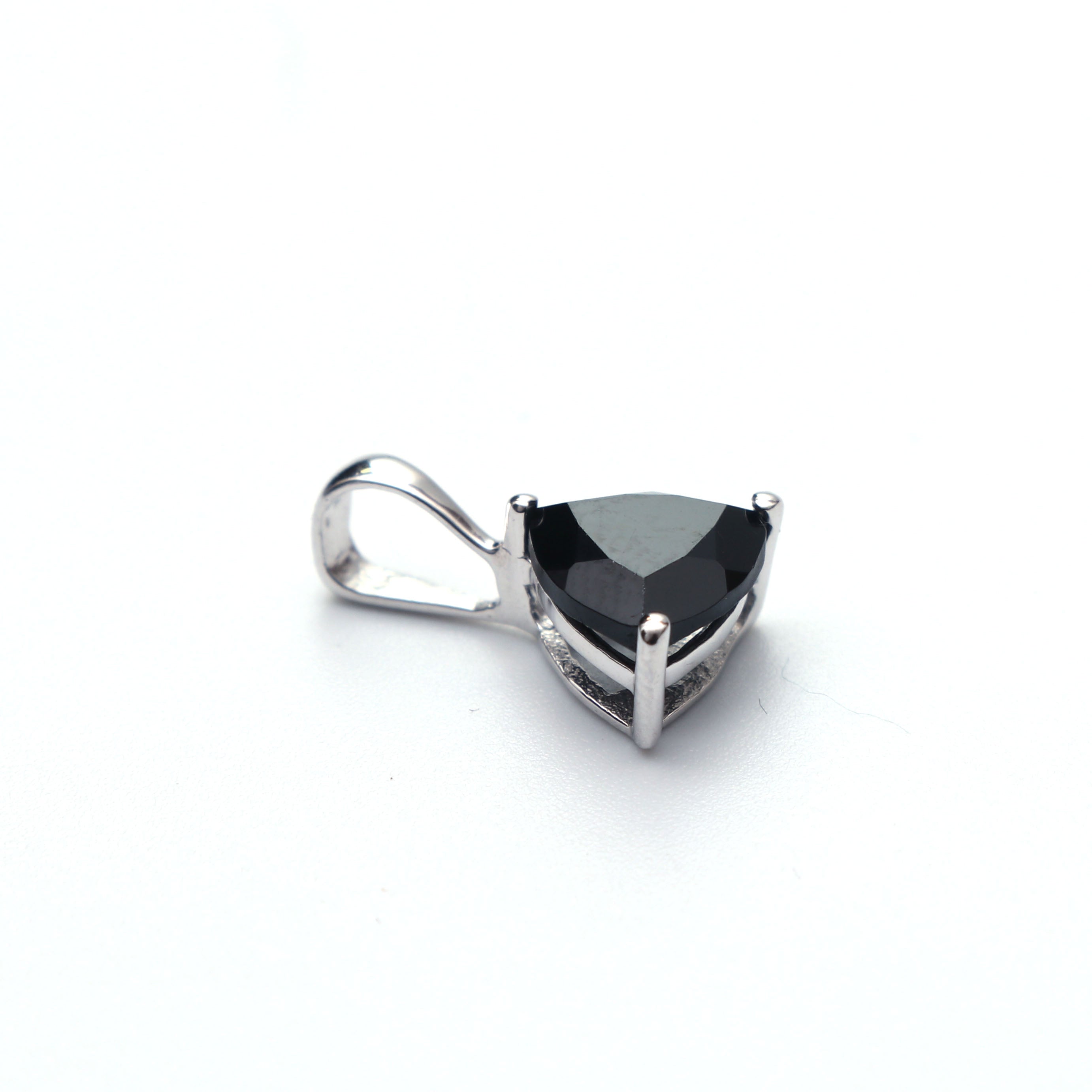 Black Spinel Triangle Gemstone Pendant