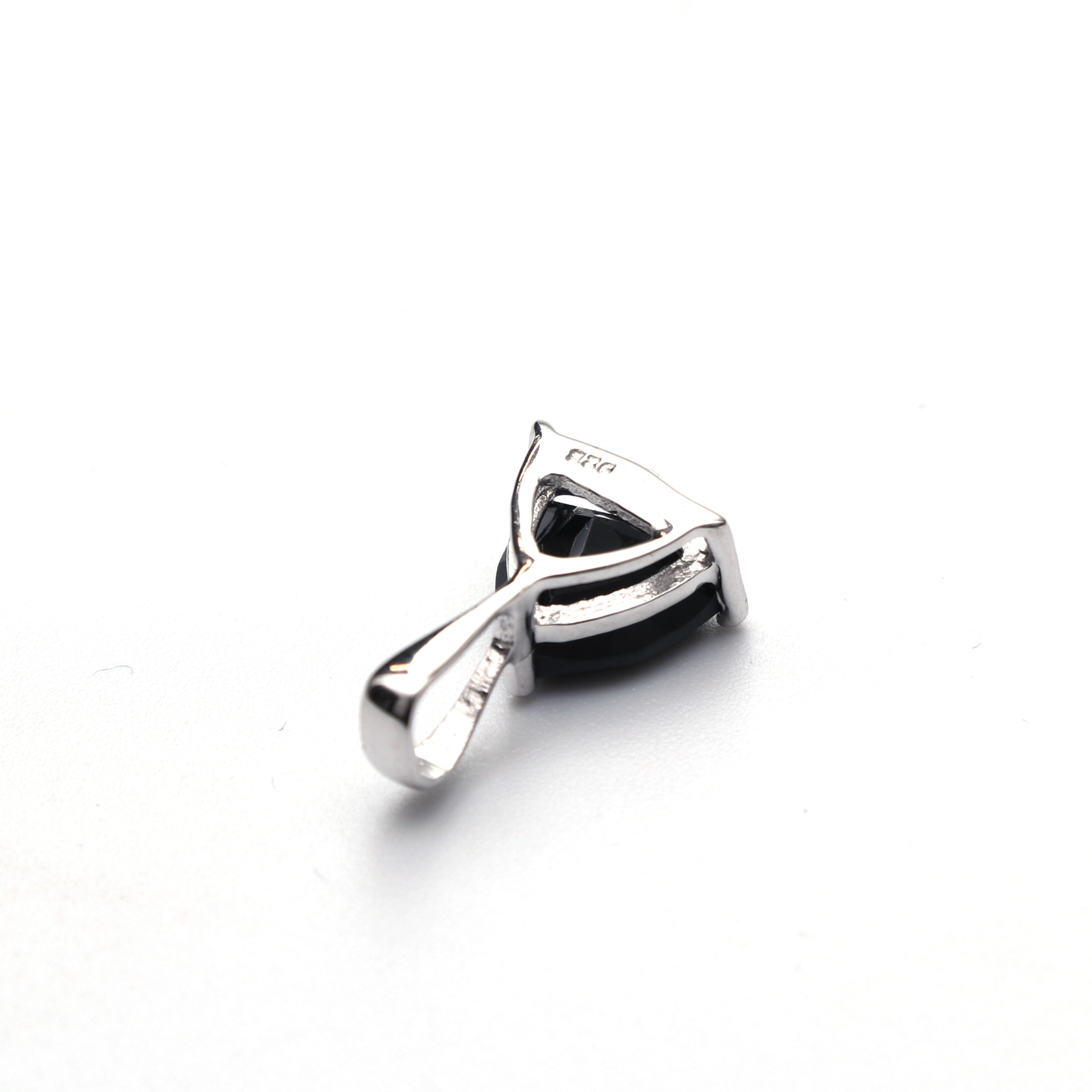 Black Spinel Triangle Gemstone Pendant