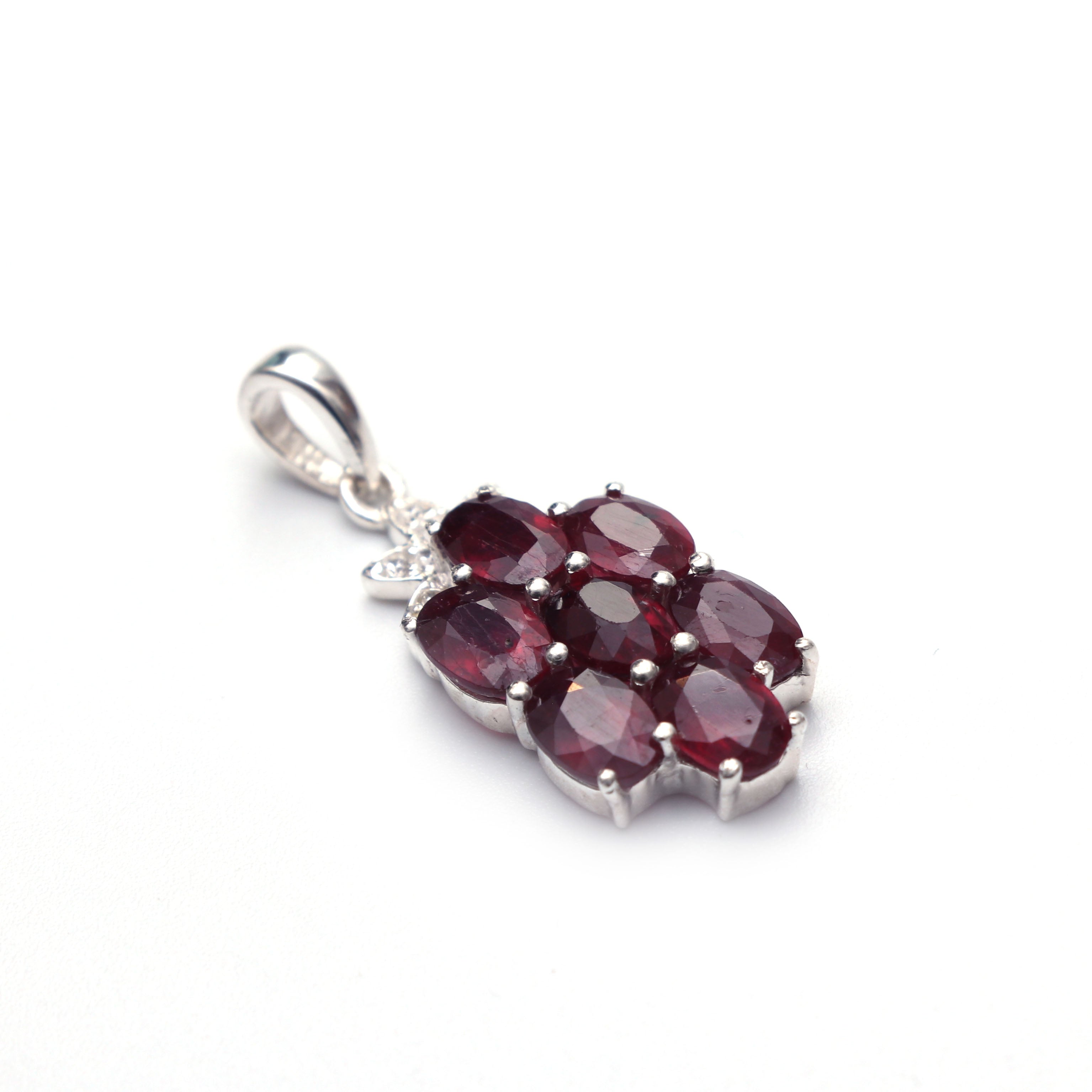 Natural Red Garnet Gemstone Pendant