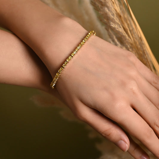 Golden hour Tennis Bracelet