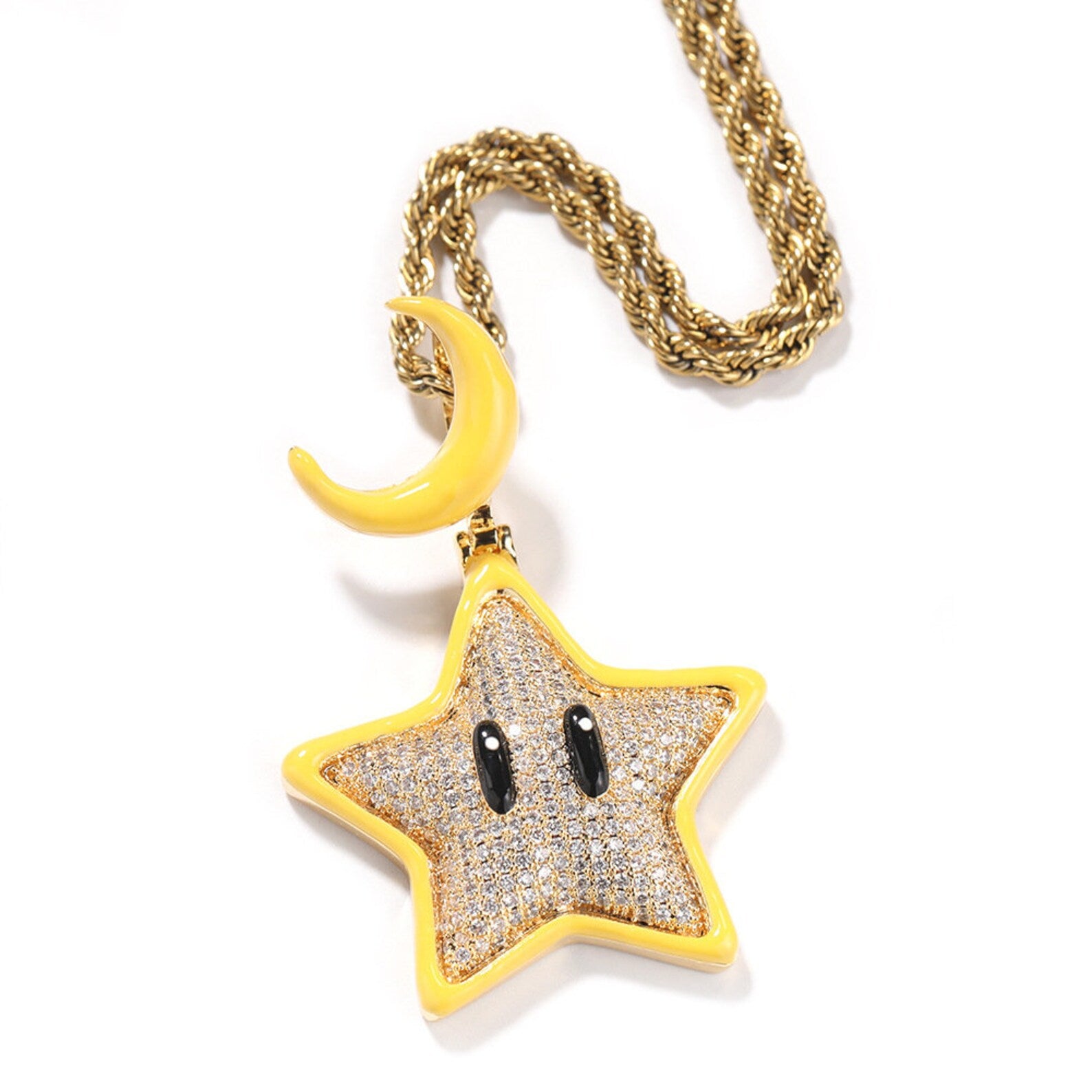 Iced Out Starboy Pendant - Glow in the dark