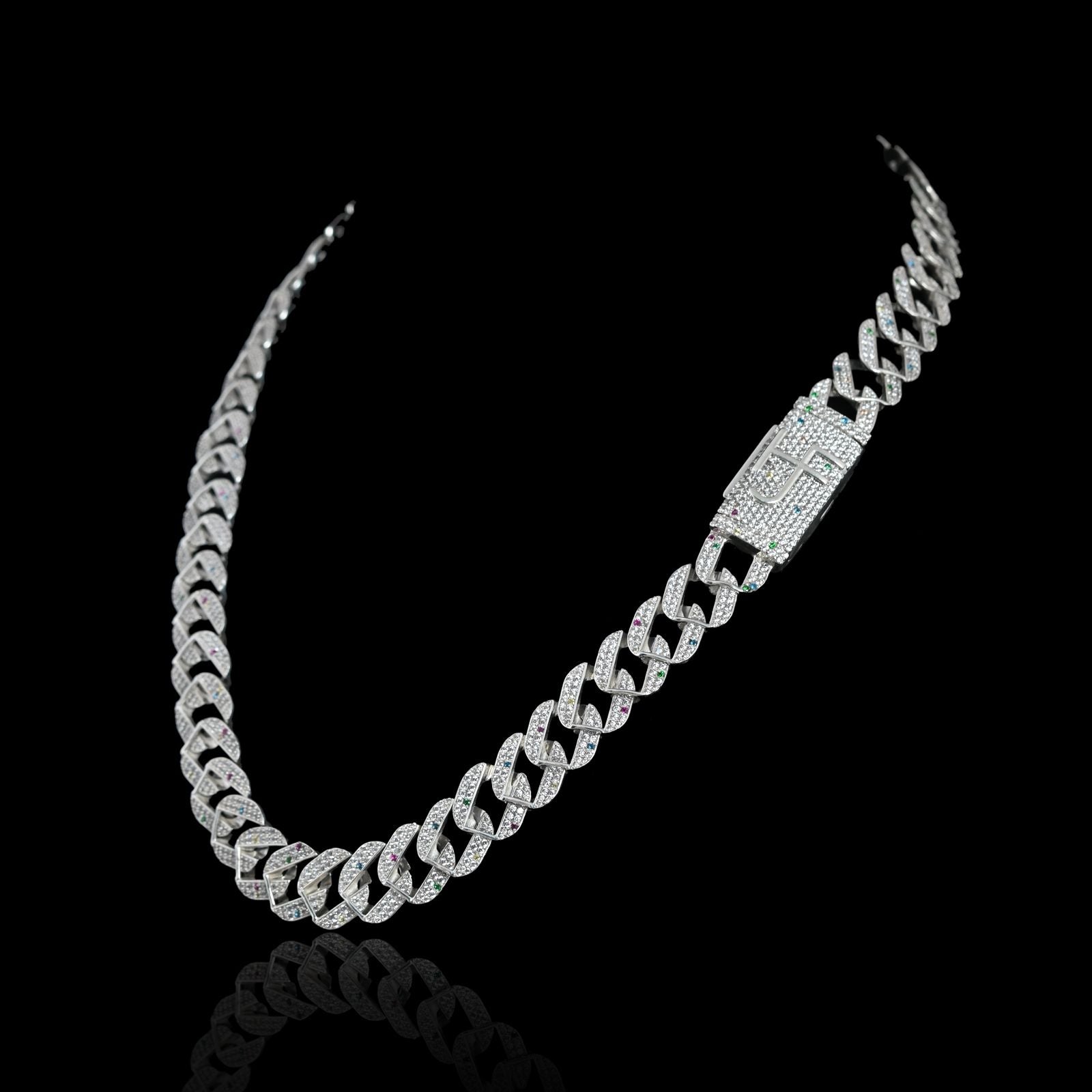 14mm Iced Out Fruit Loops Cuban Chain