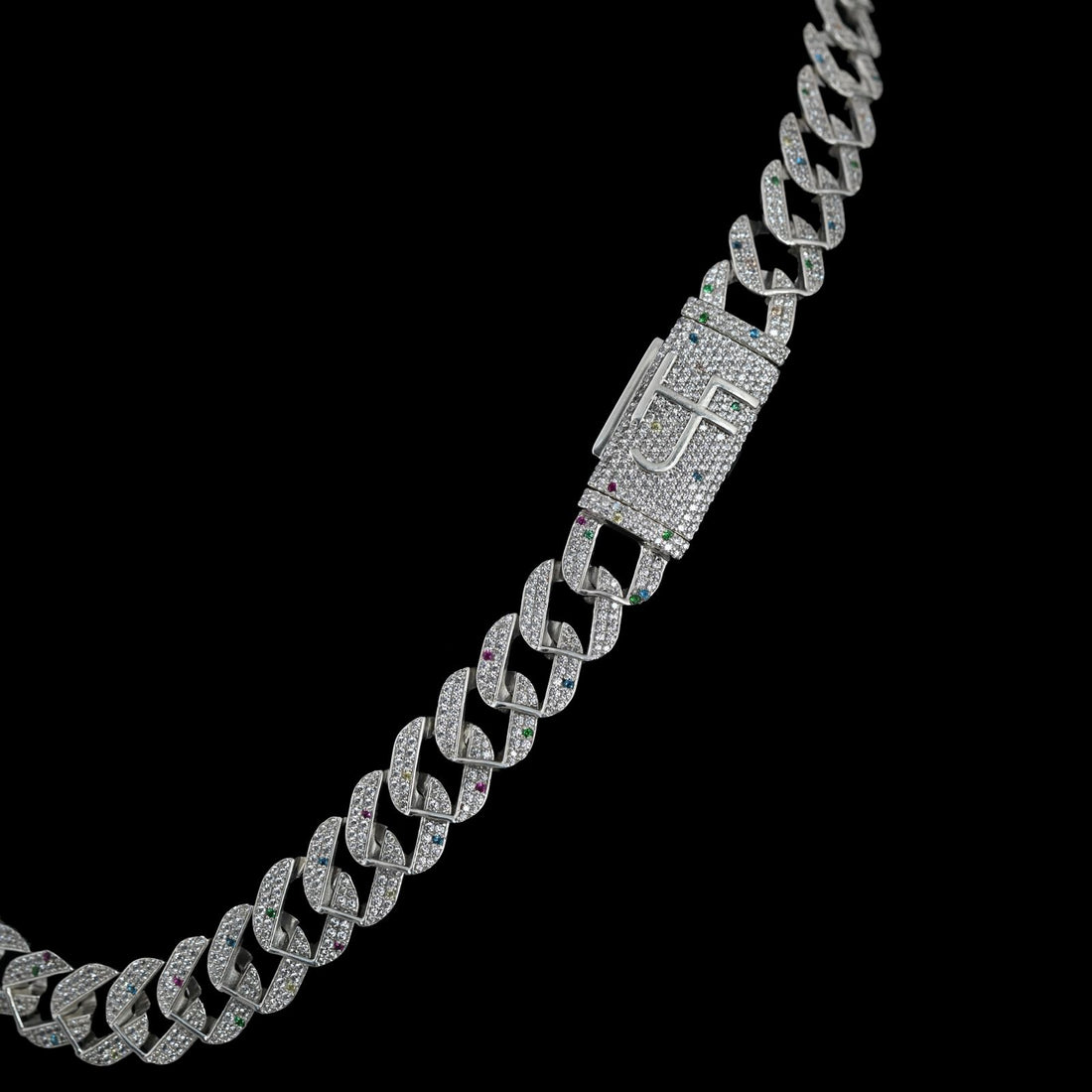 14mm Iced Out Fruit Loops Cuban Chain