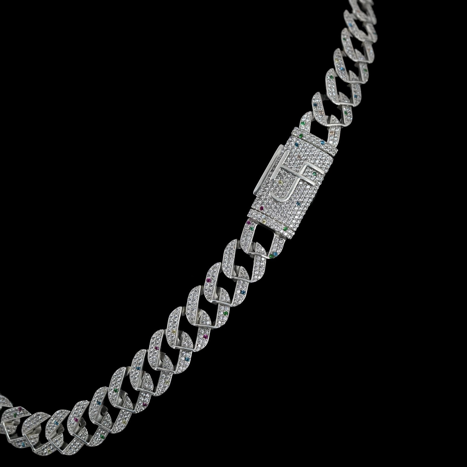 14mm Iced Out Fruit Loops Cuban Chain