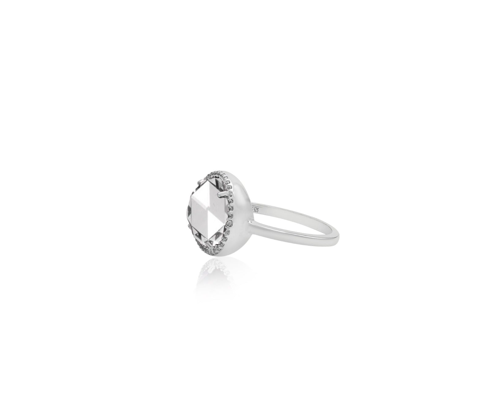 Crystal Quartz Gemstone Statement Ring