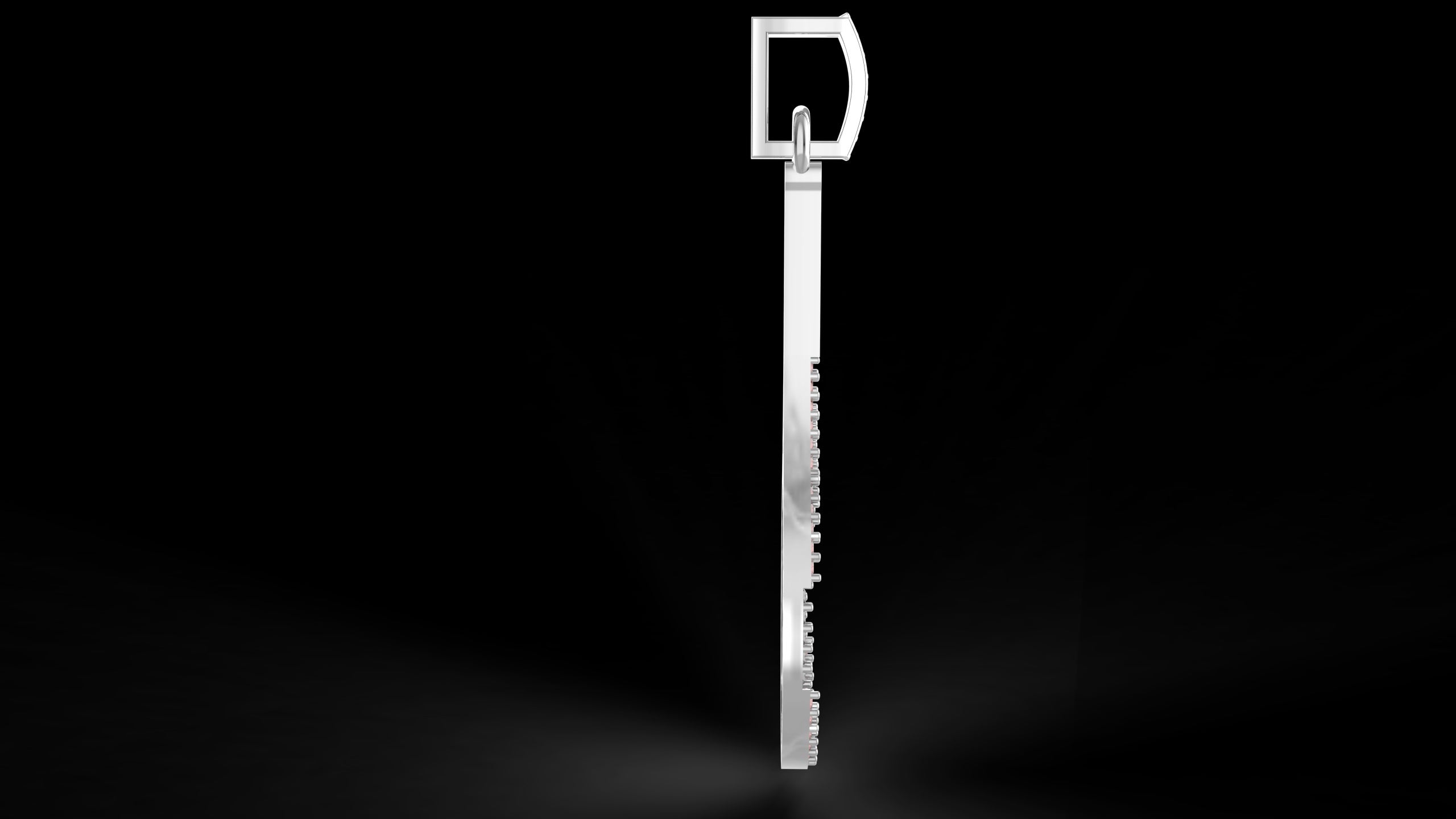 Iced Out Tennis Racquet Pendant