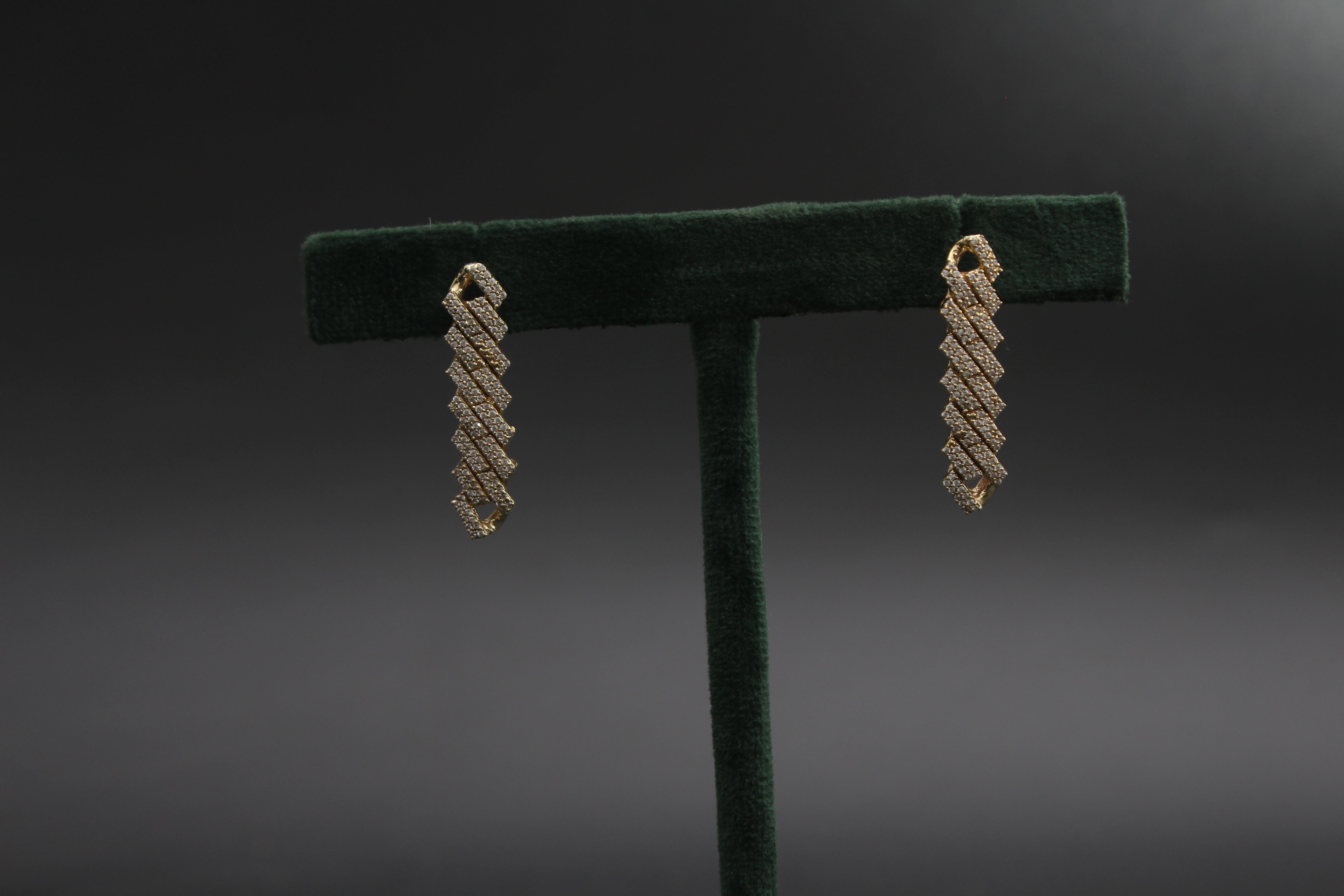 Iced Out Raised Cuban Earrings