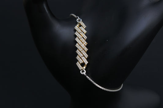 8mm Cuban Iced Out Slider Bracelet- Unisex