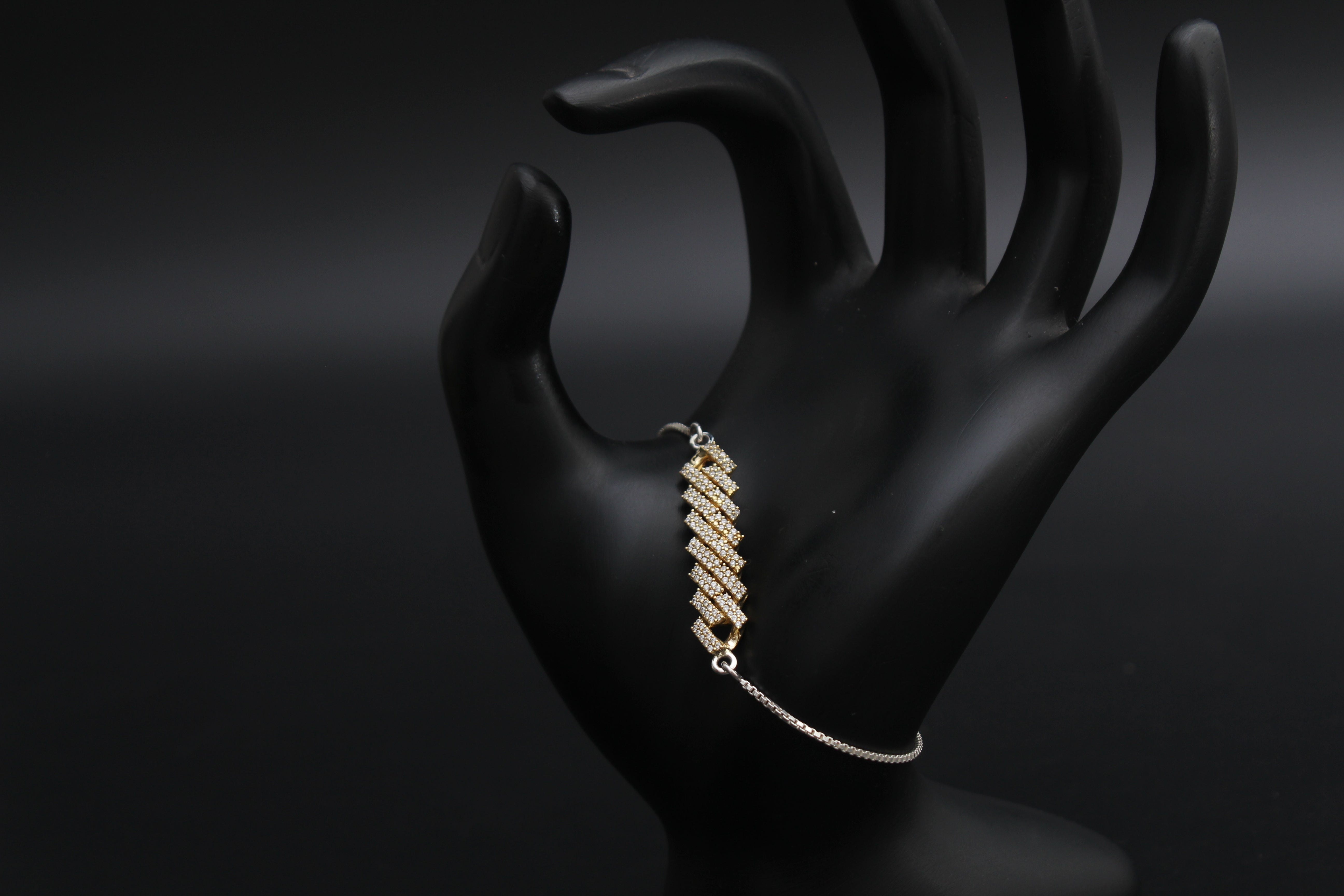 8mm Cuban Iced Out Slider Bracelet- Unisex