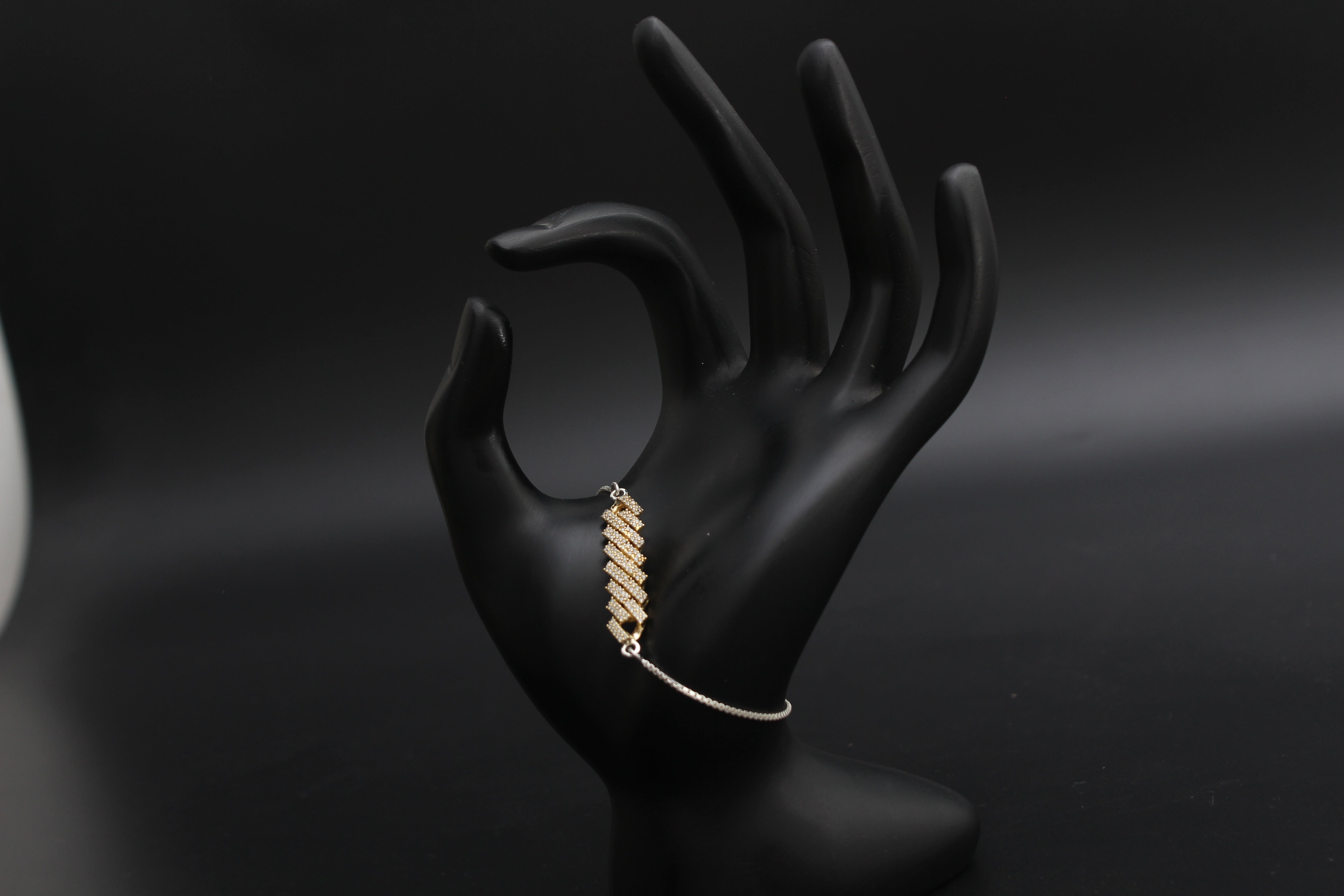 8mm Cuban Iced Out Slider Bracelet- Unisex