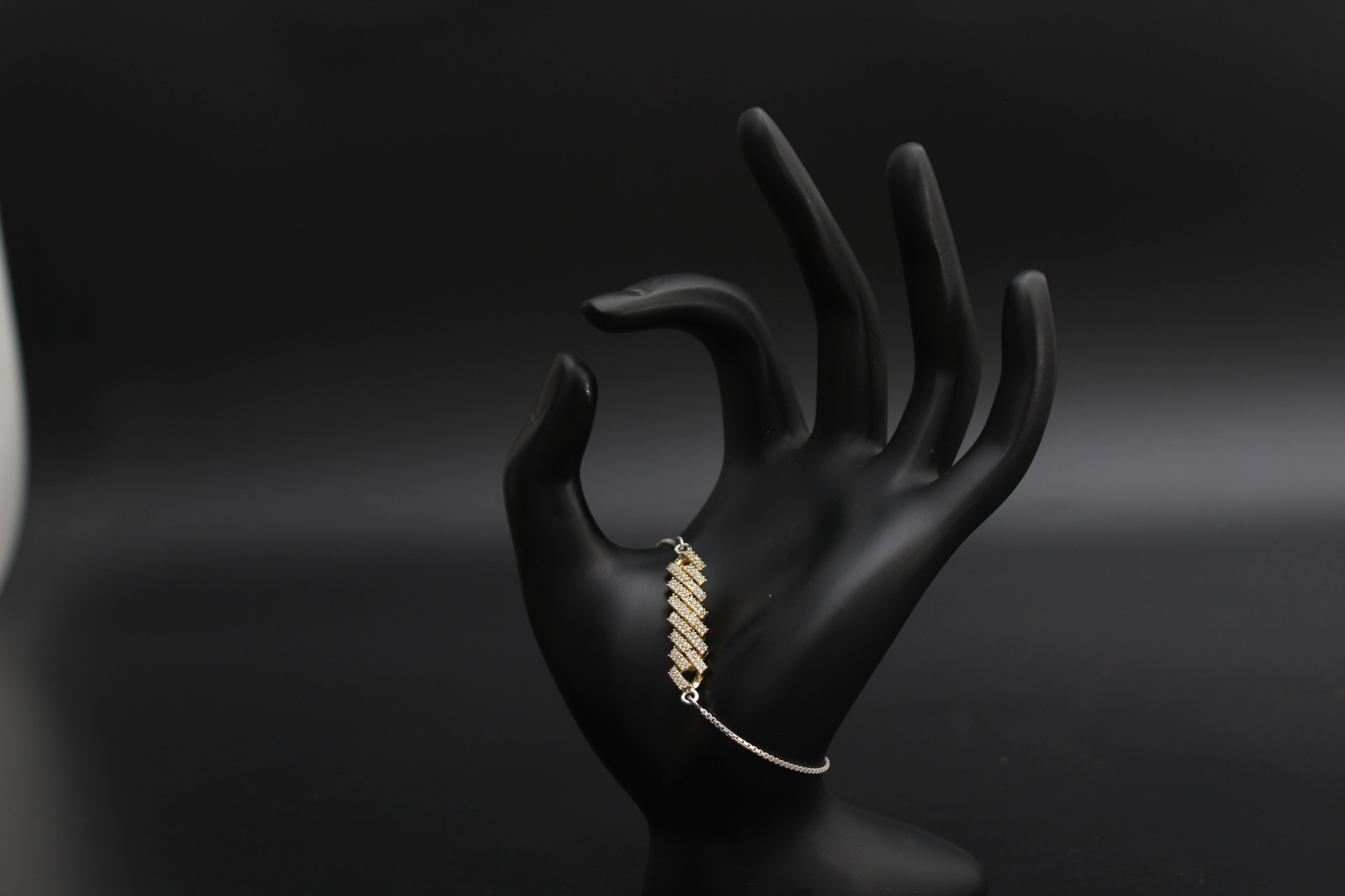 8mm Cuban Iced Out Slider Bracelet- Unisex