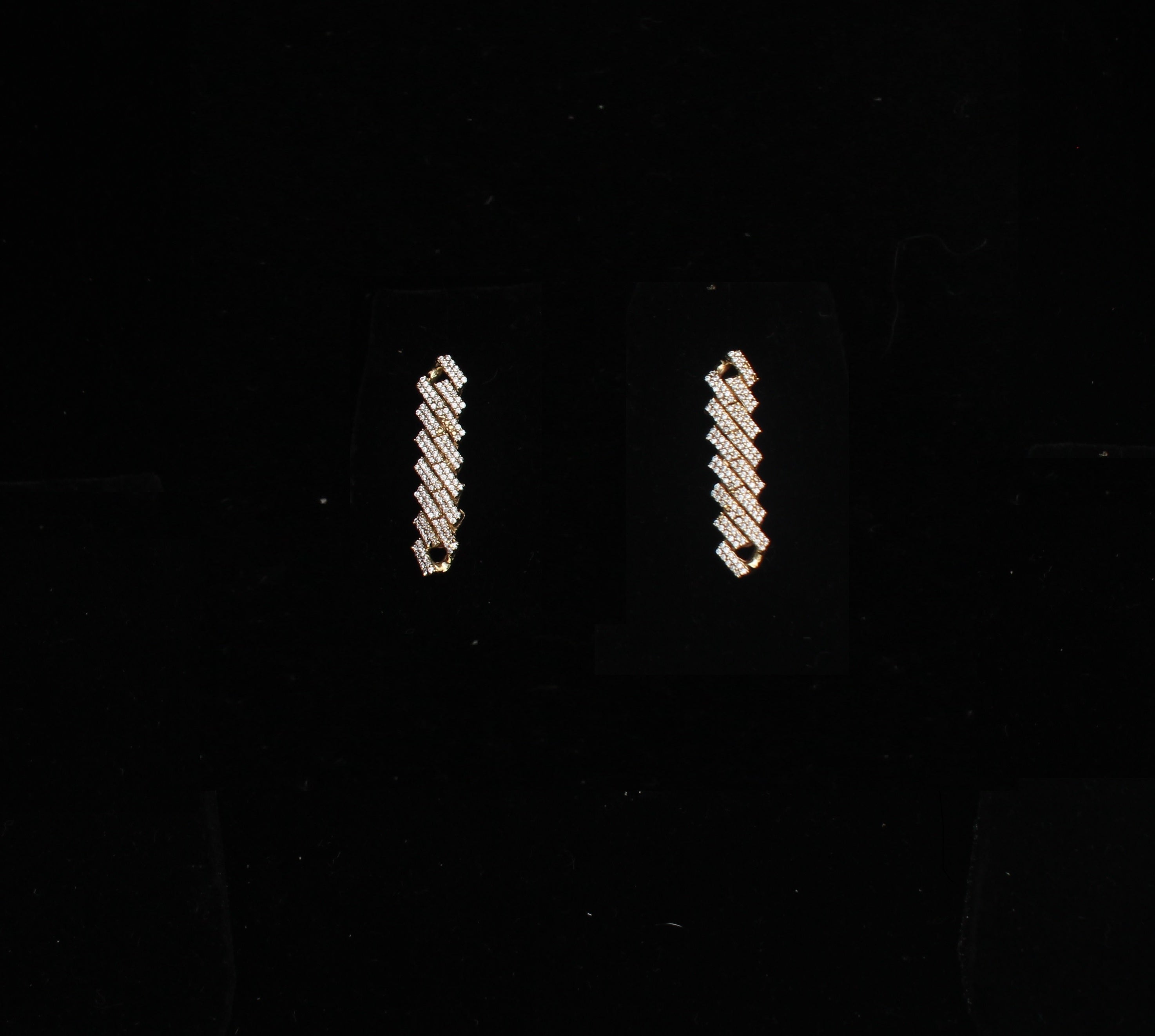 Iced Out Raised Cuban Earrings