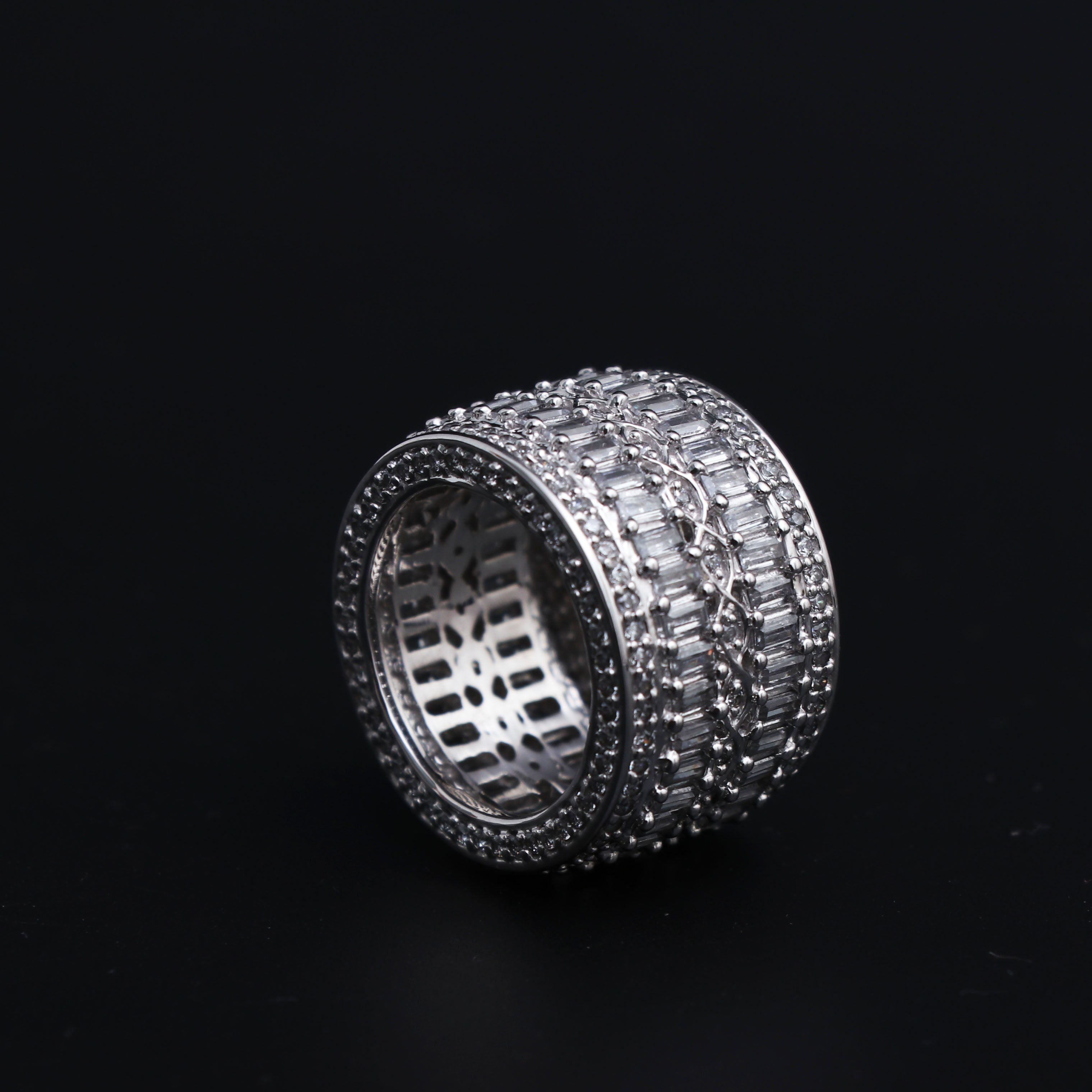 Iced Out 7 layer Trophy Ring