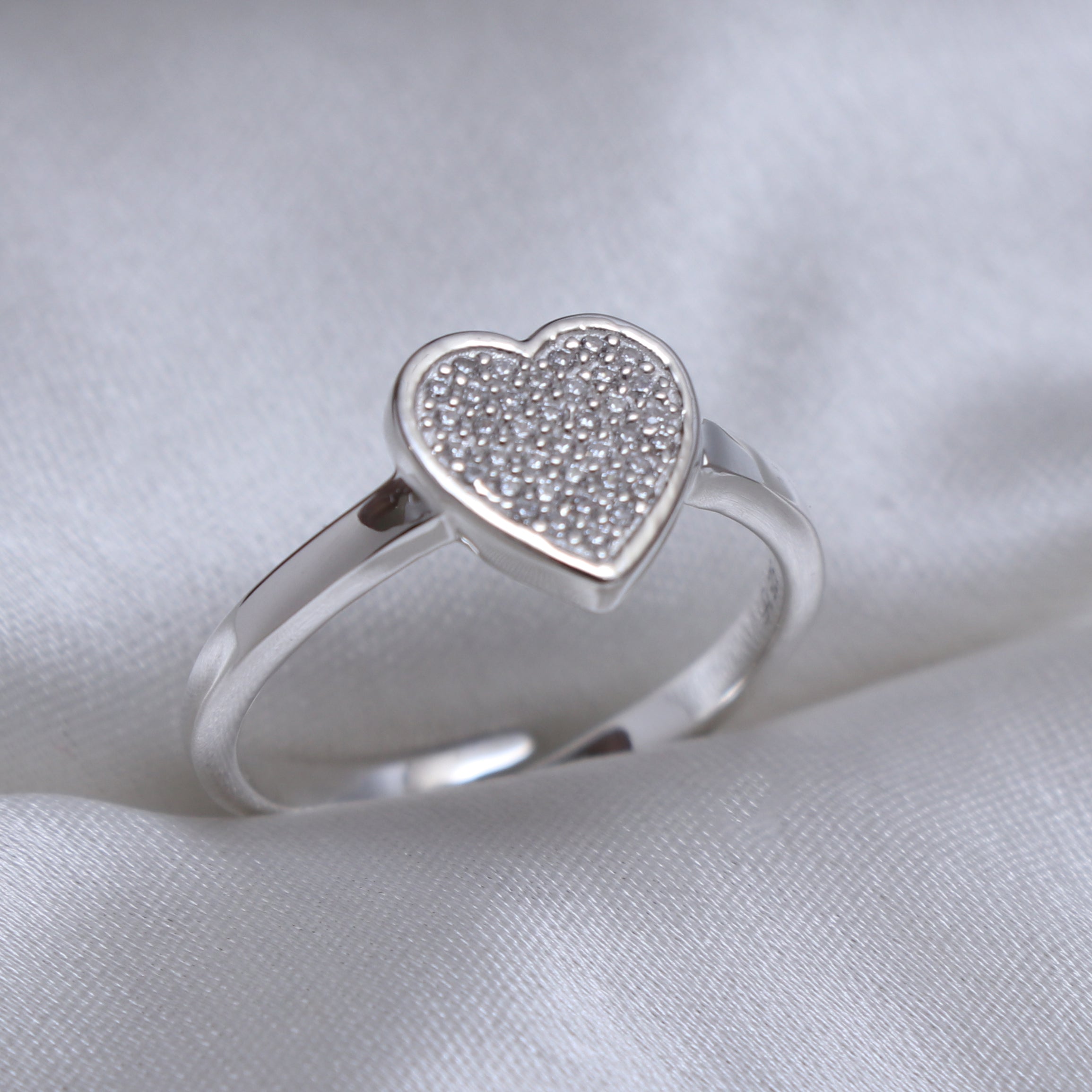 Iced Heart Ring