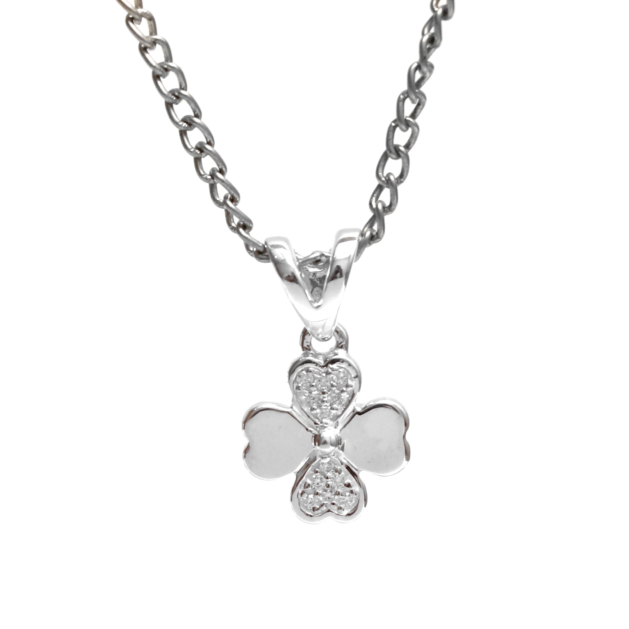 Dainty Iced Flower Pendant (Comes with a complimentary Silver Chain)