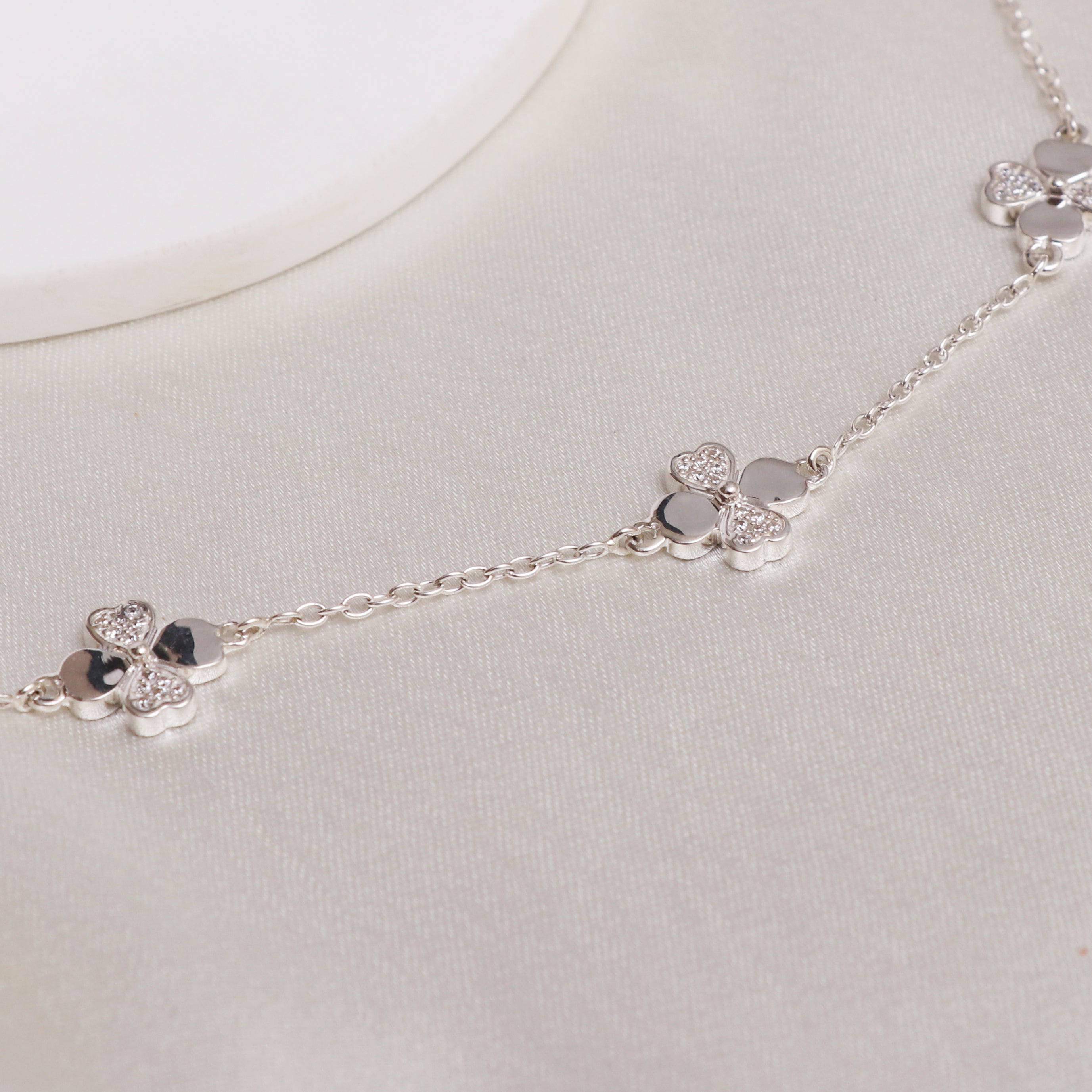 Little Flowers Iced Out Necklace