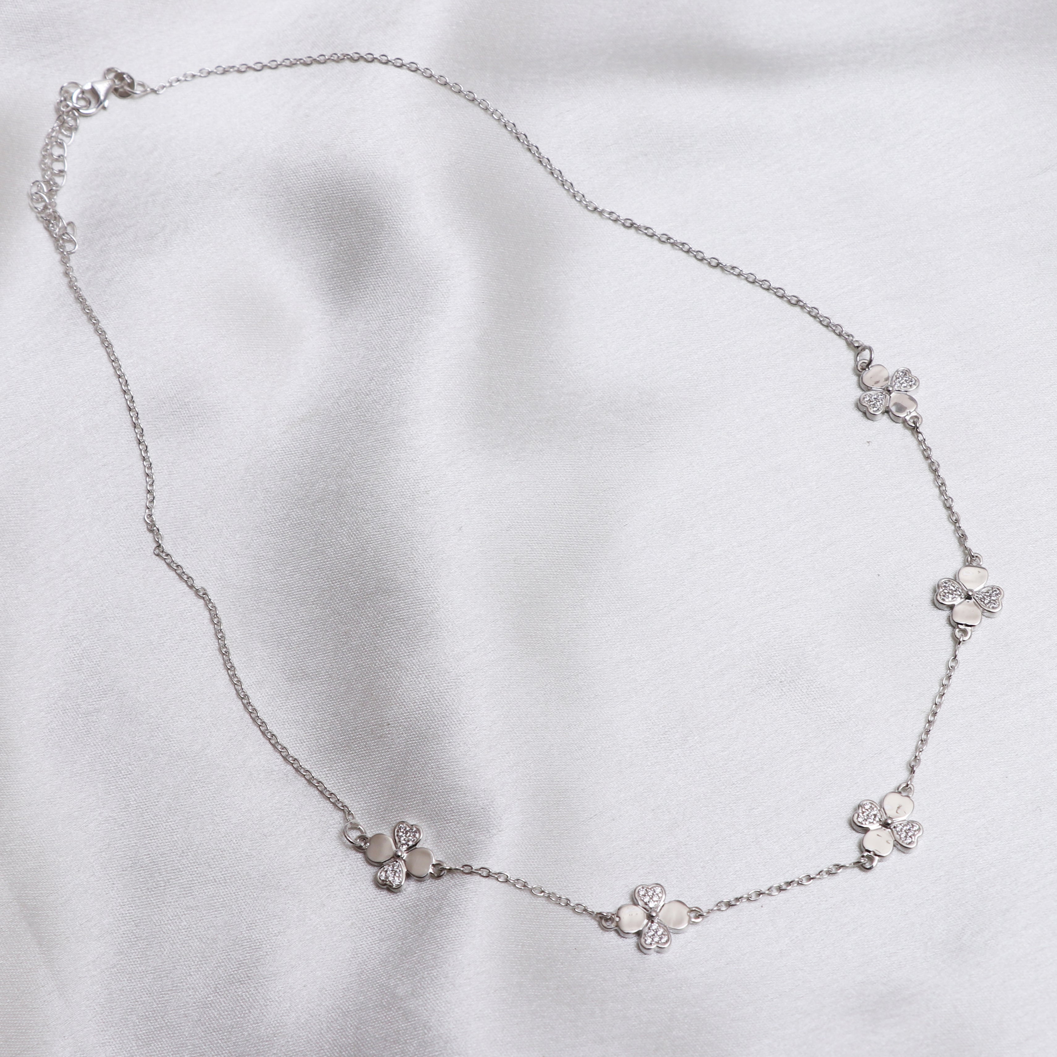 Little Flowers Iced Out Necklace