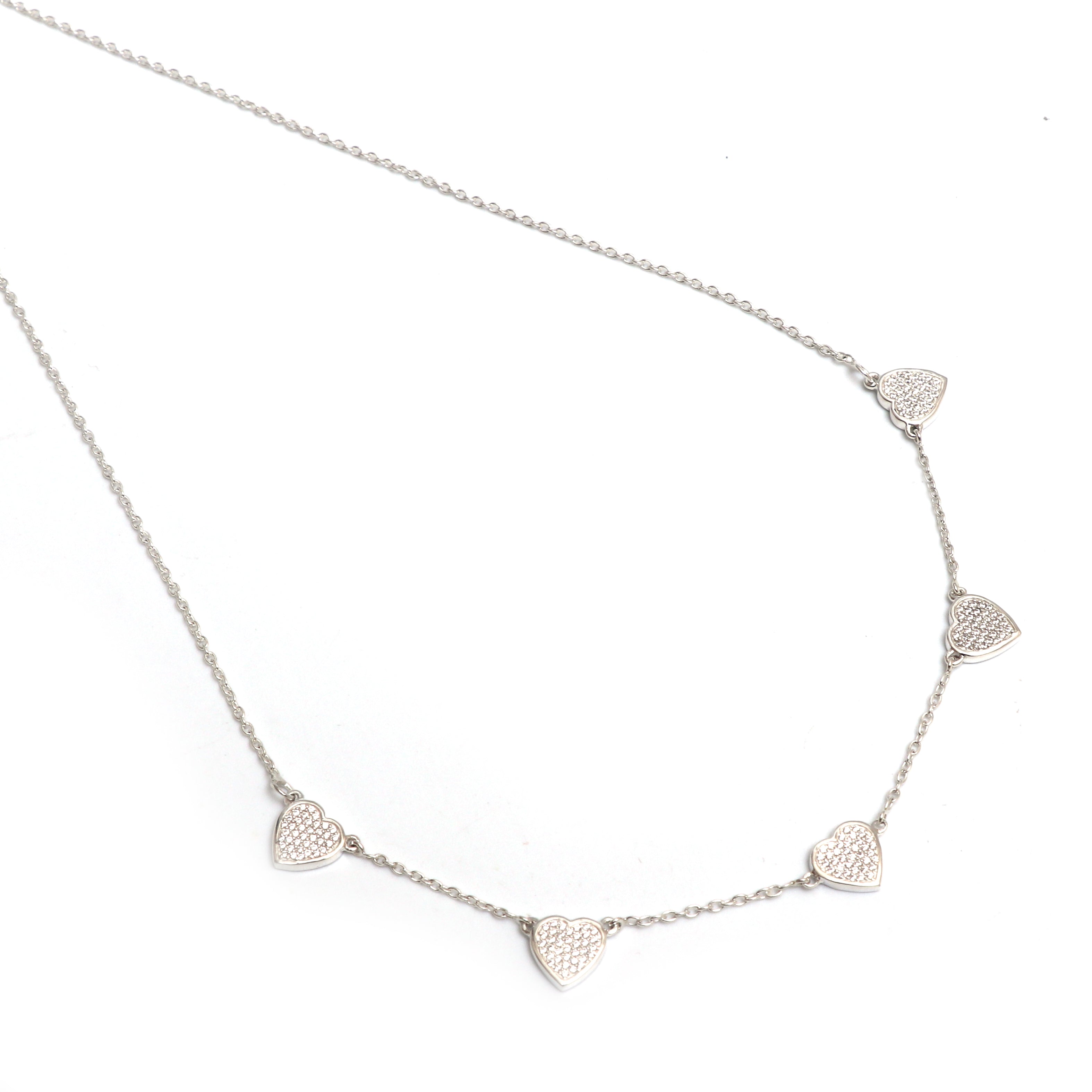 Little Hearts Iced Out Necklace