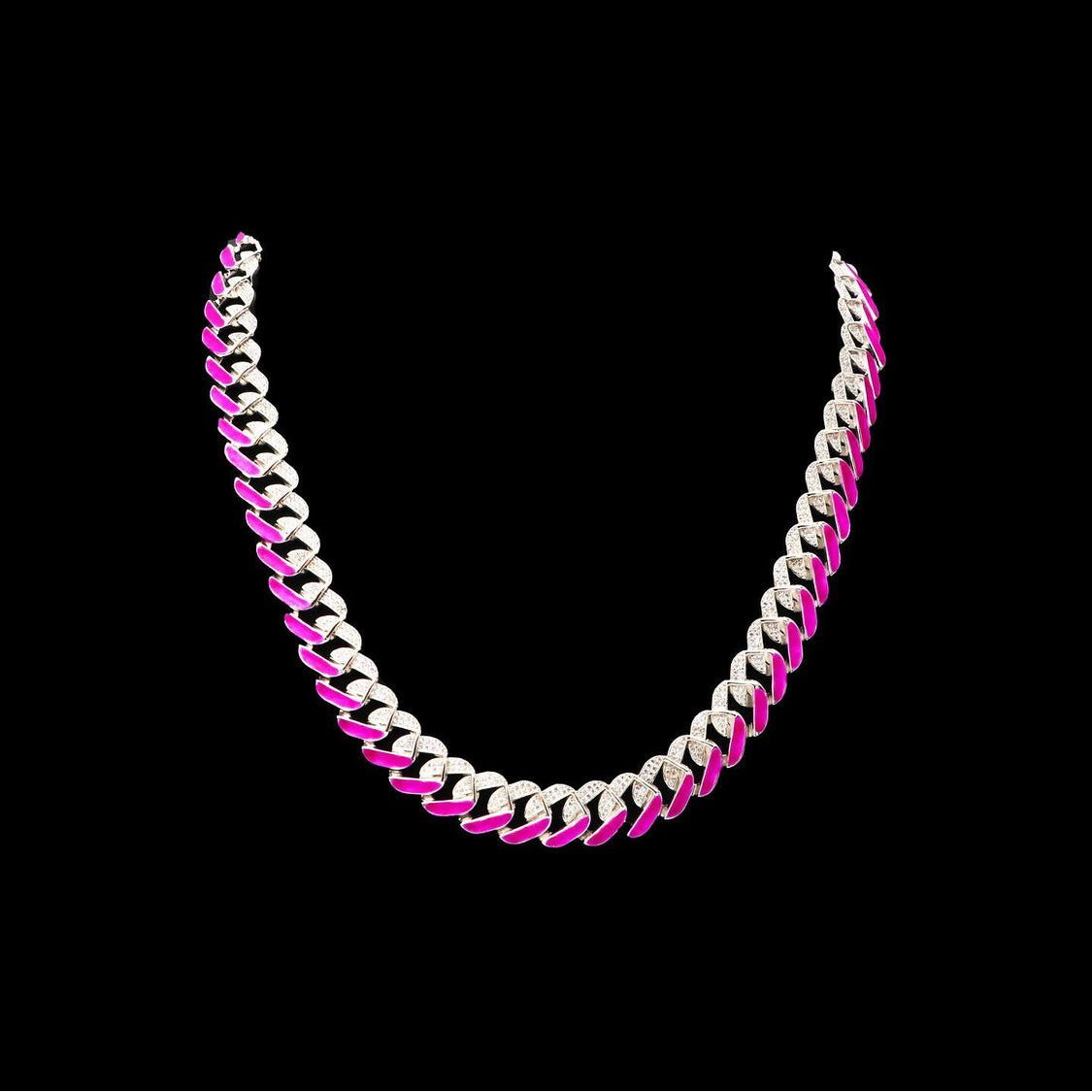 Dual Crazy Color Cuban Chain - (Glow in the Dark)