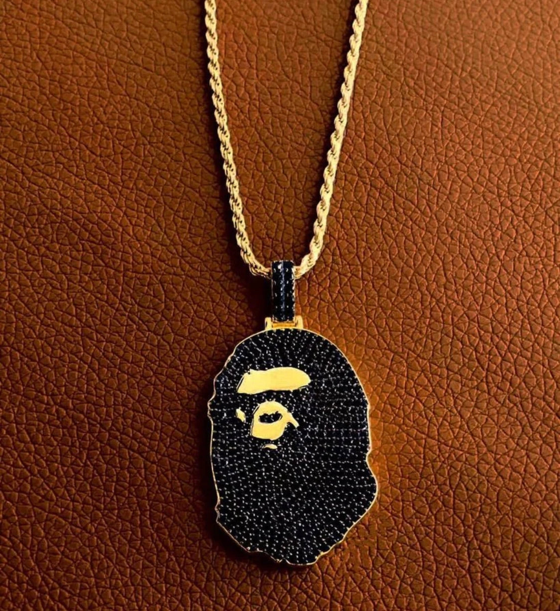 Iced Out Bape (A Bathing Ape) Pendant
