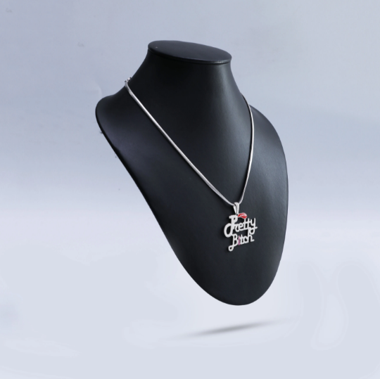 Iced out Pretty Bitch Pendant