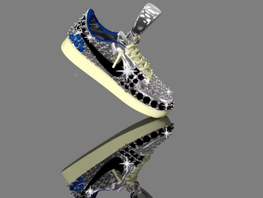 Iced out Travis Scott Fragments Air Jordan Lows Pendant -LIMITED To 499 Pcs