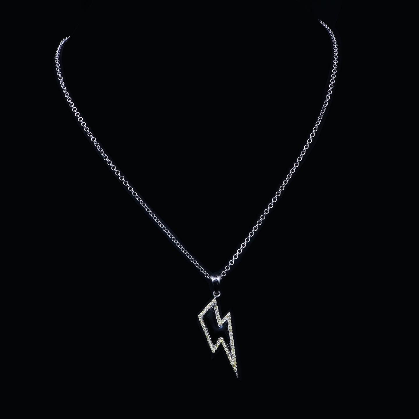 Black Adam Bolt Pendant (Comes with a complimentary Silver Chain)