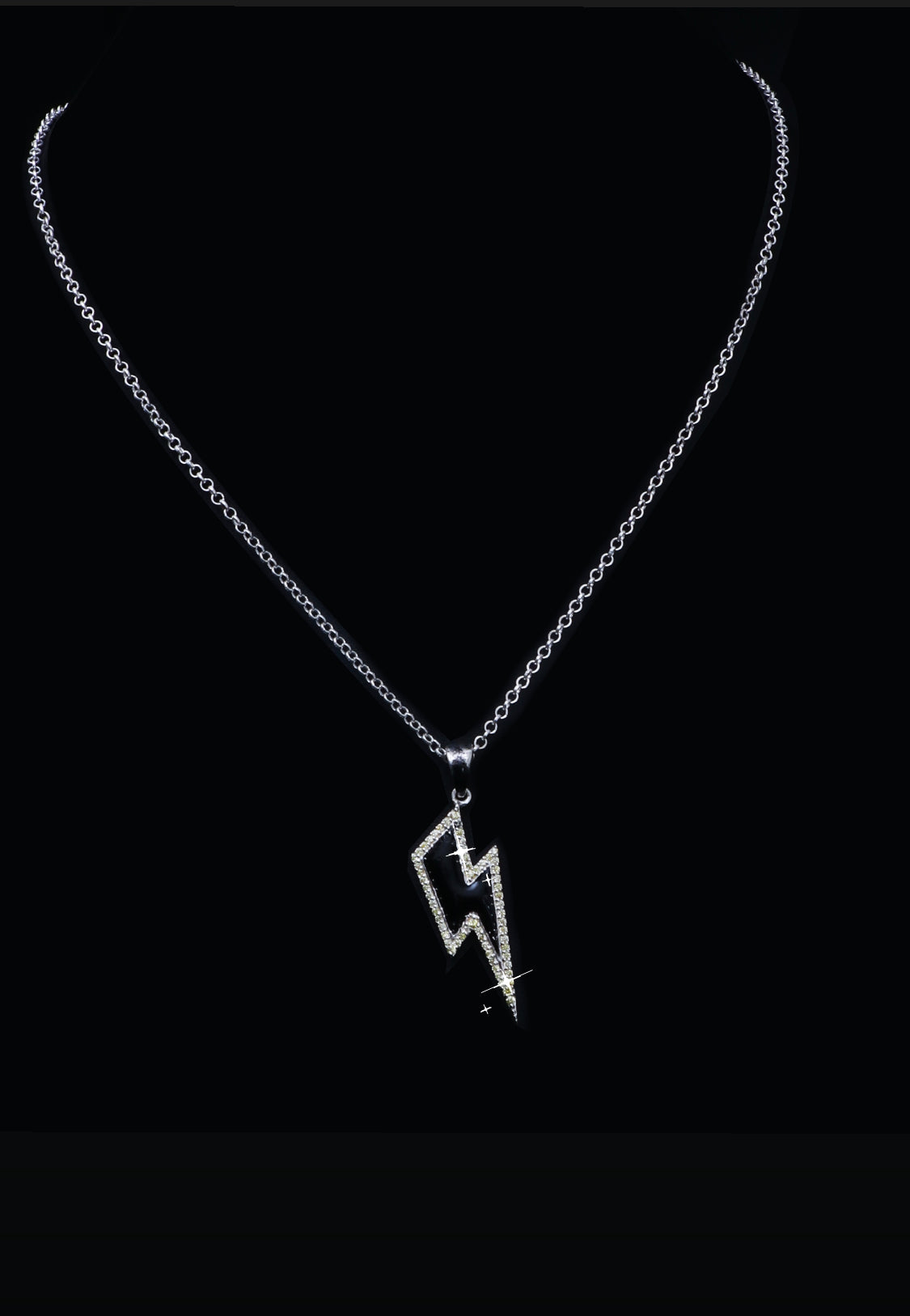 Black Adam Bolt Pendant (Comes with a complimentary Silver Chain)