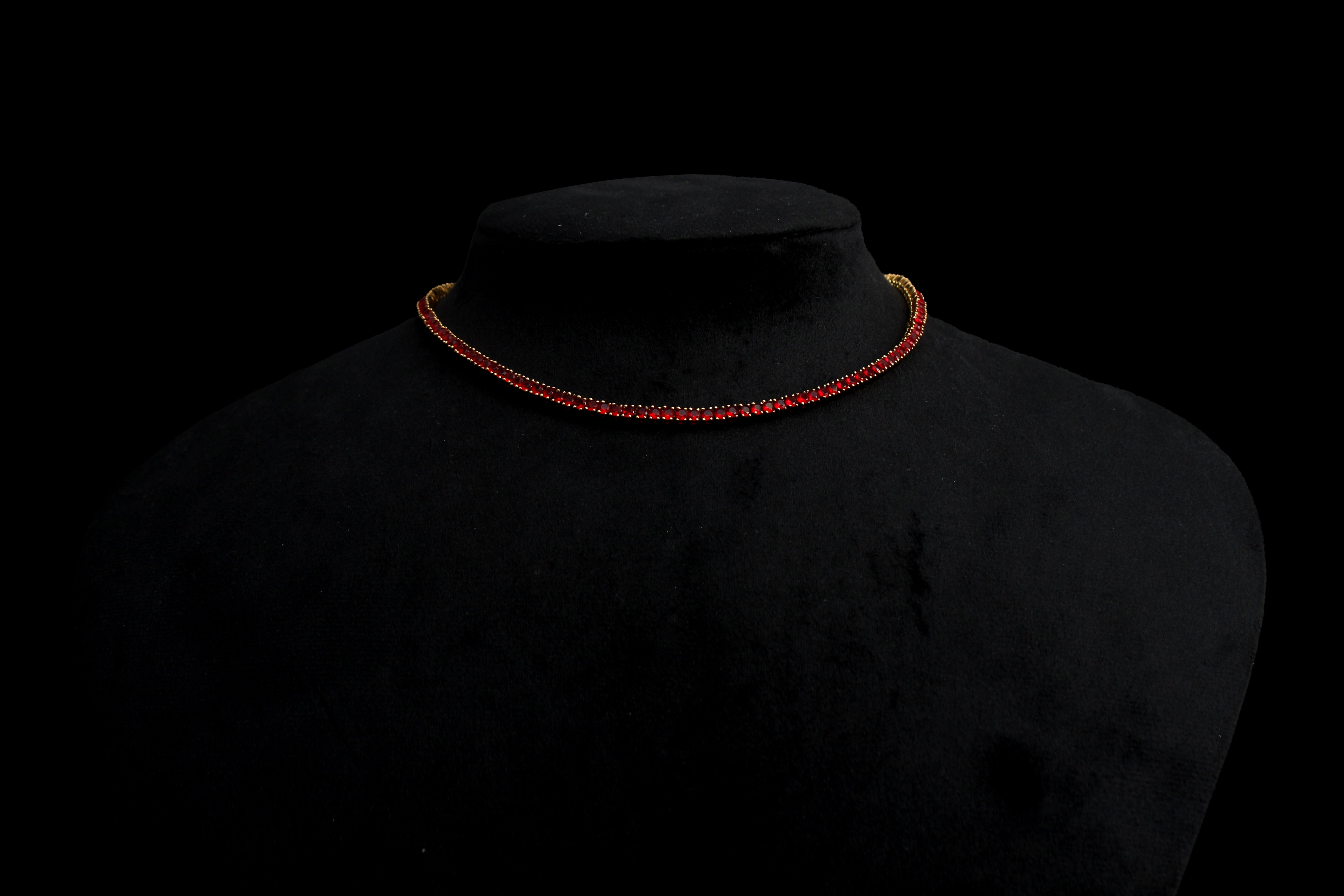 Red Ice Tennis Chain