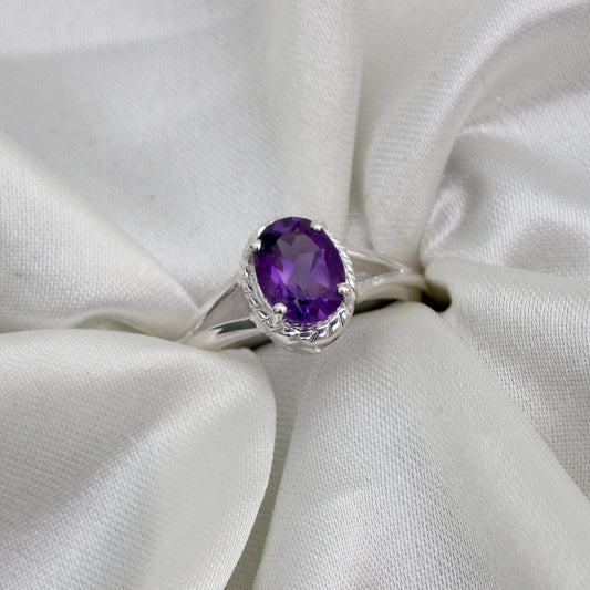 Oval Amethyst Elegance Ring