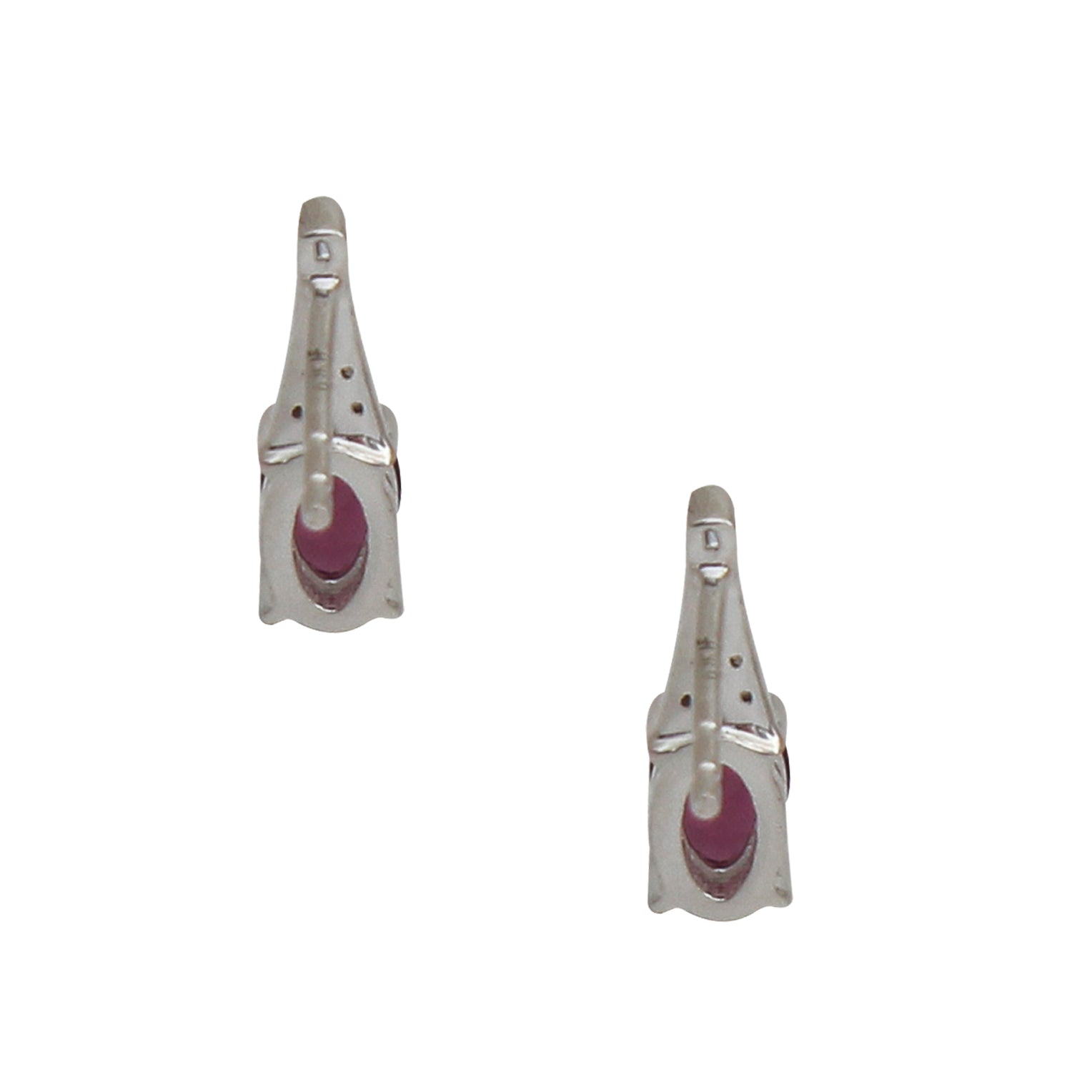 Natural Purple Rhodolite Garnet Gemstone Earring