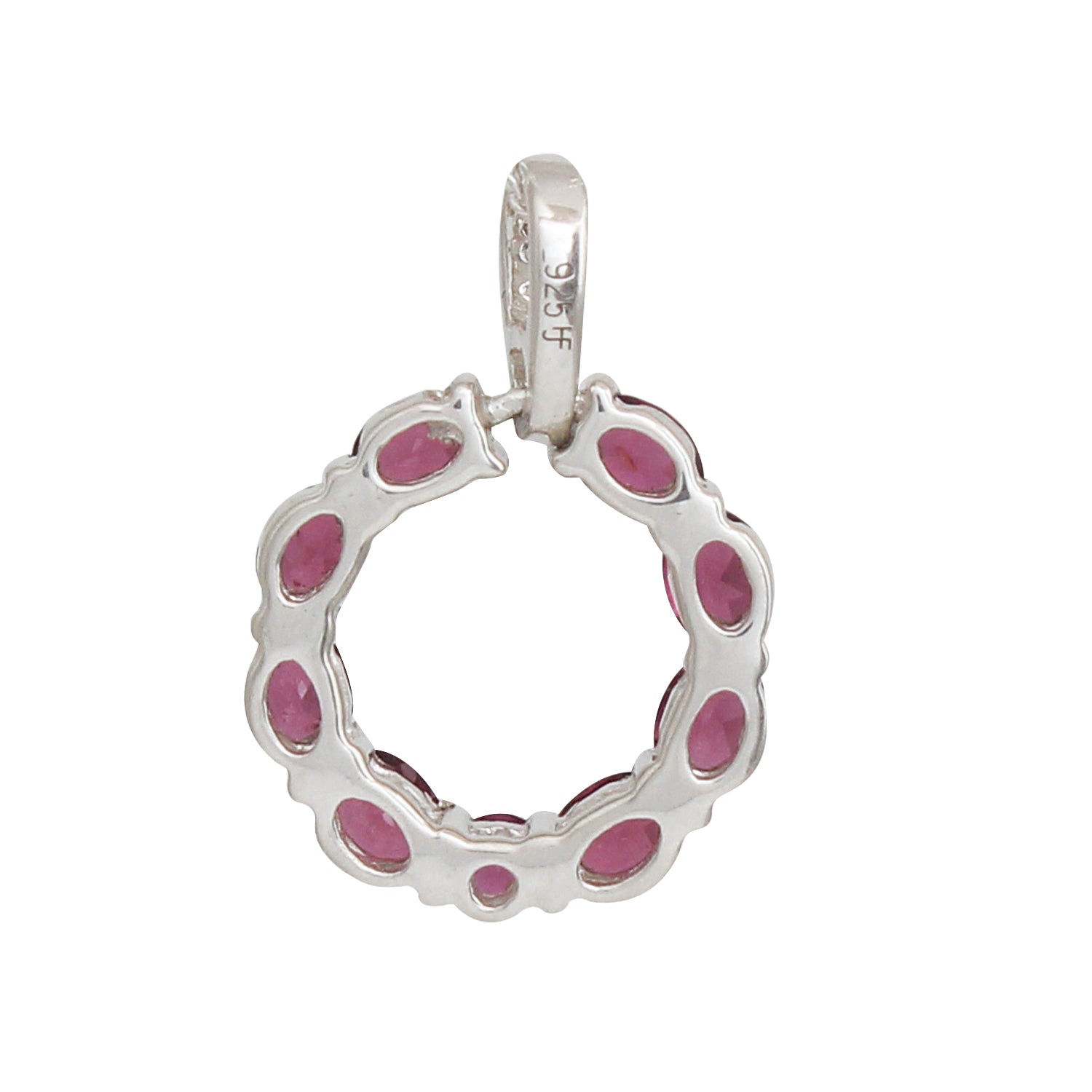 Natural Purple Rhodolite Garnet Gemstone Round Pendant