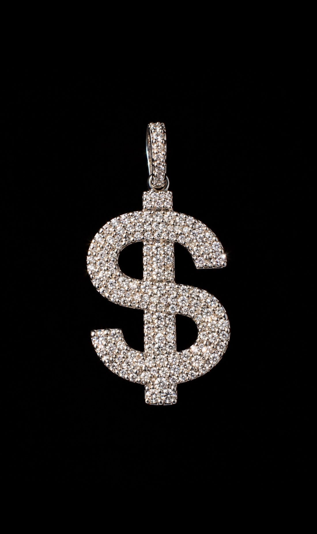 Iced out $ Dollar Pendant