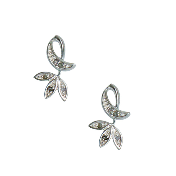 Natural White Diamond Earring