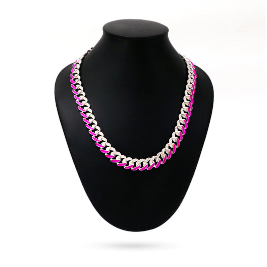 Dual Crazy Color Cuban Chain - (Glow in the Dark)