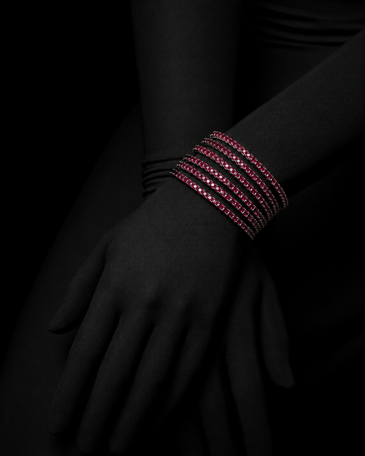 Red Ruby Tennis Bracelet