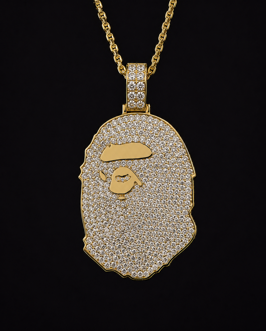 Iced Out Bape (A Bathing Ape) Pendant