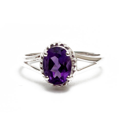 Oval Amethyst Elegance Ring